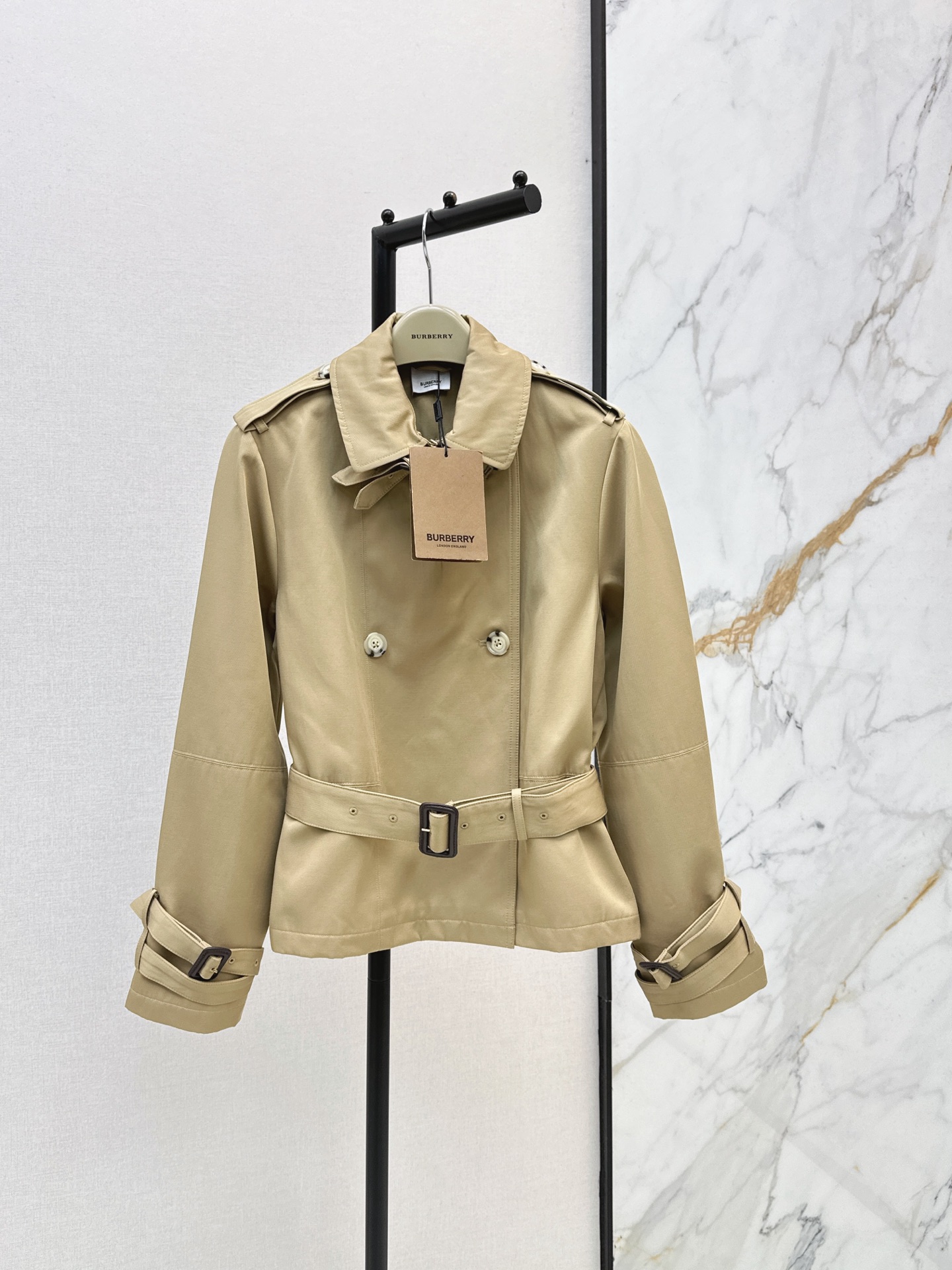 Bur 26fw cropped trench coats