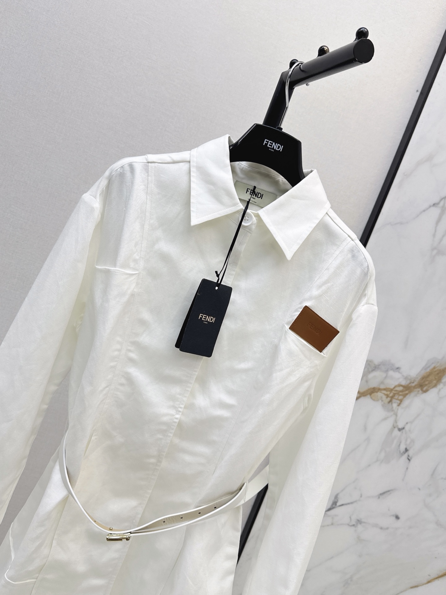 Fend 26fw belted shirt