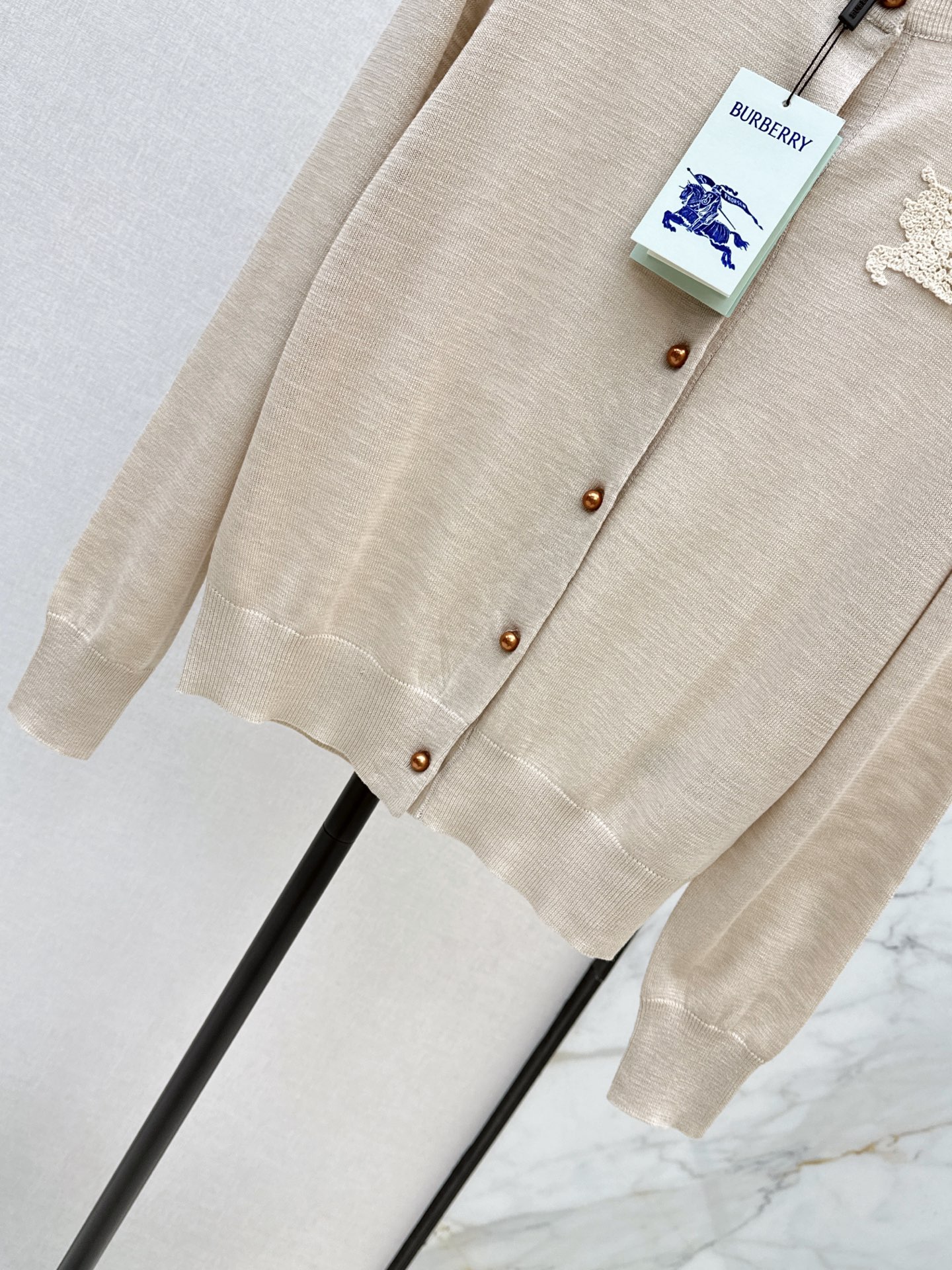 Bur 26fw jacquard knit cardigan