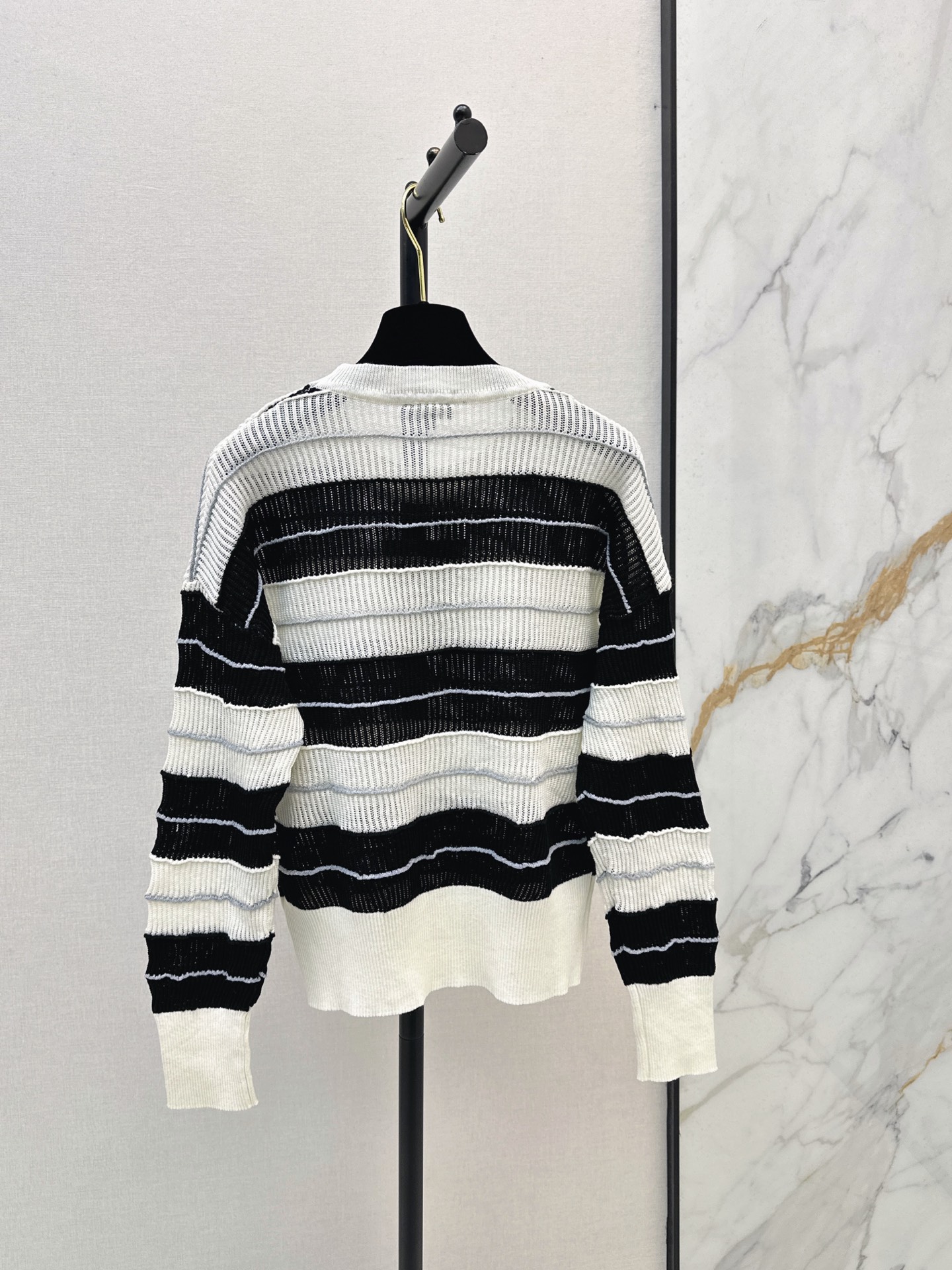 Chan 26fw stripe knit sweater