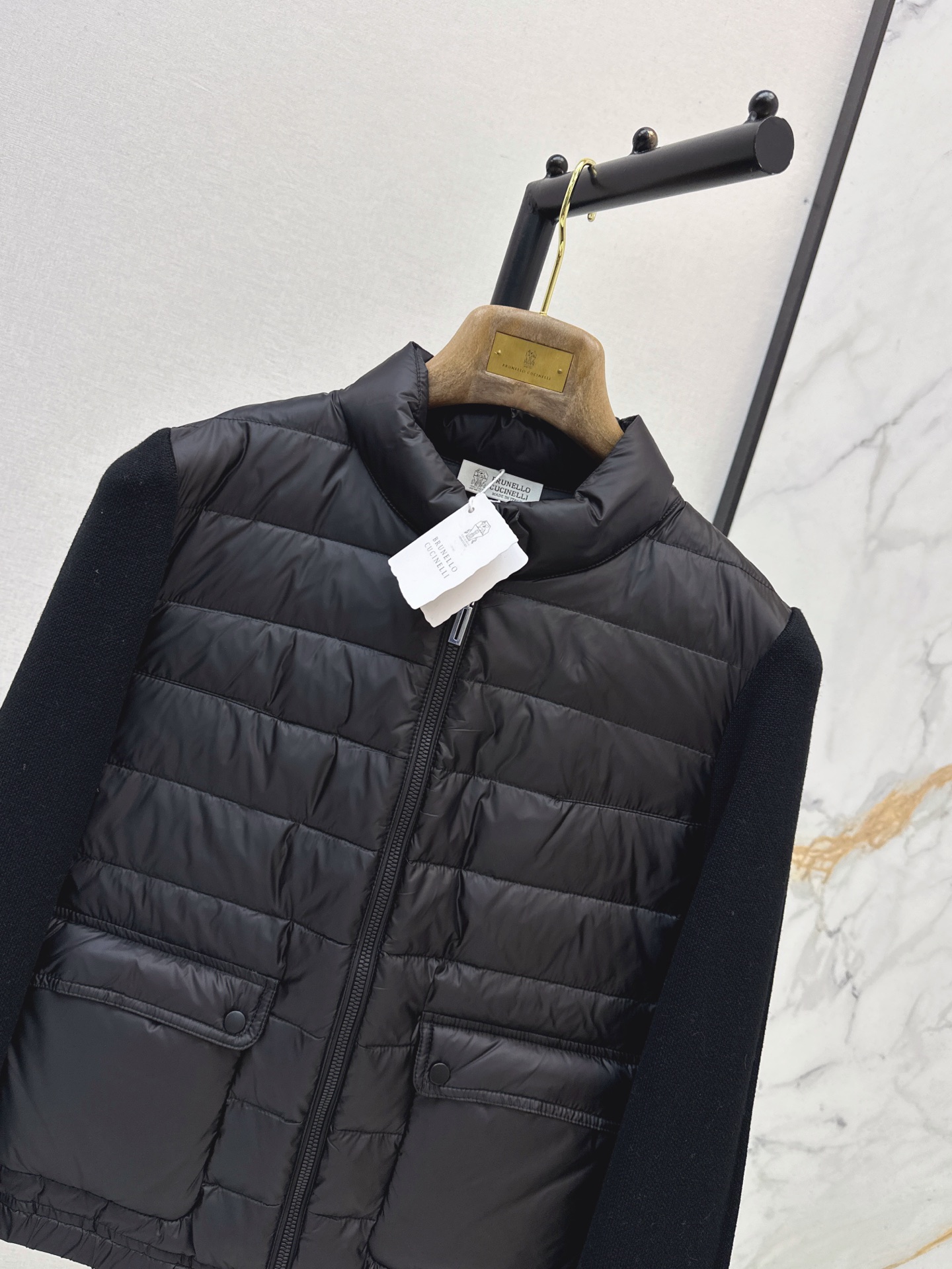 Bun 26fw knit contract down jacket