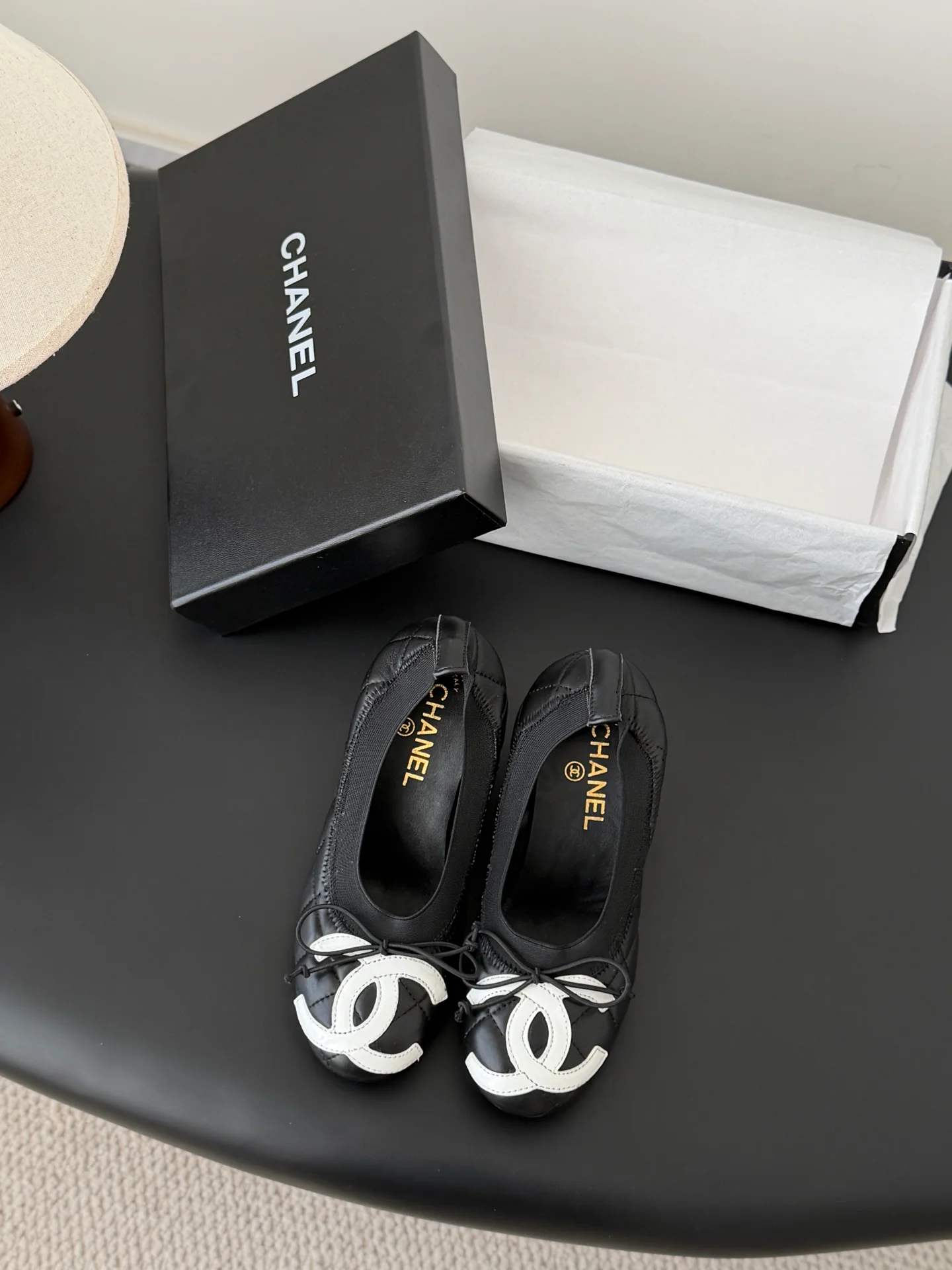 Chan 25k chunky heel ballerina shoes