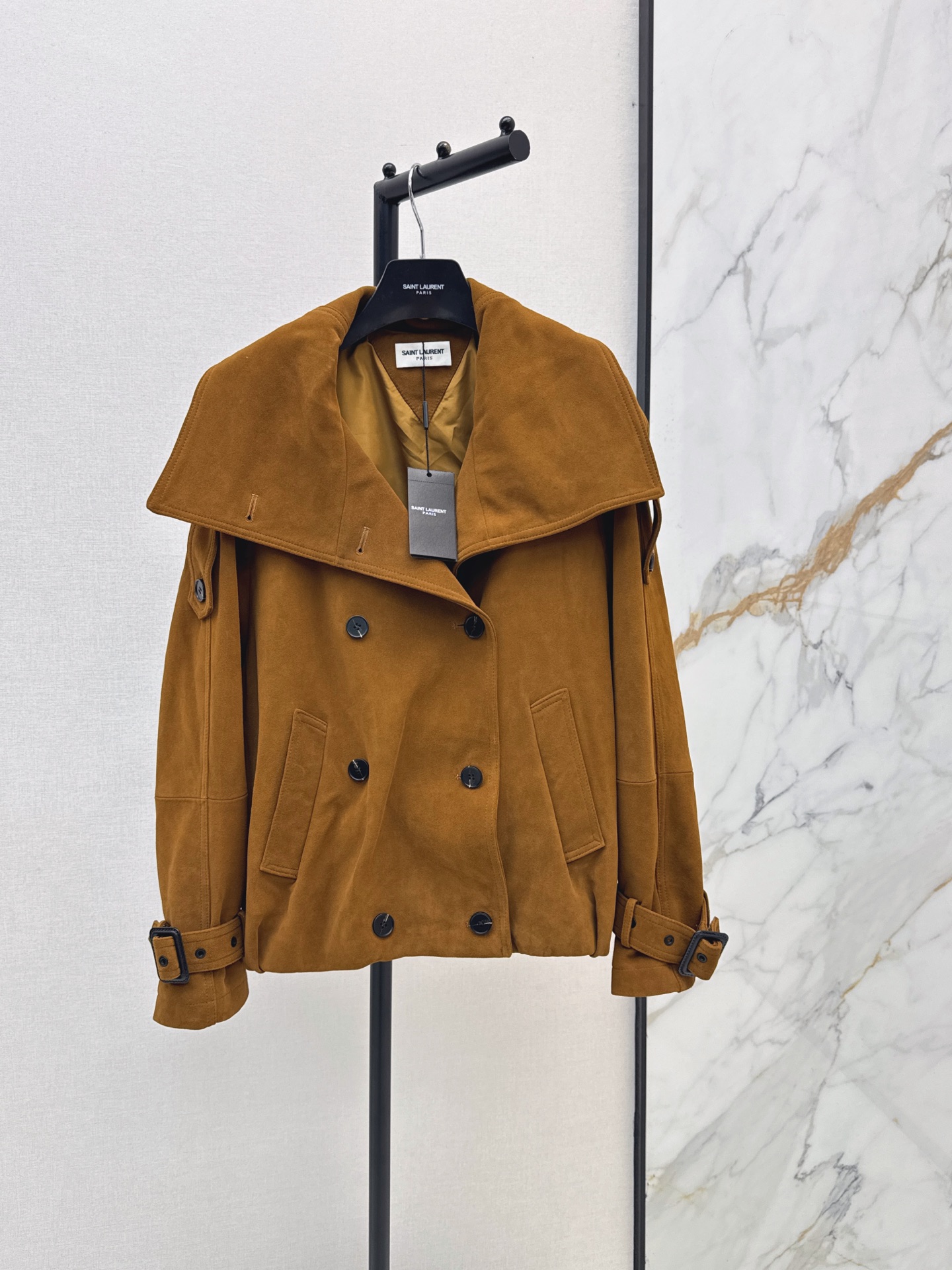 Sain 26fw suede fleece leather jacket