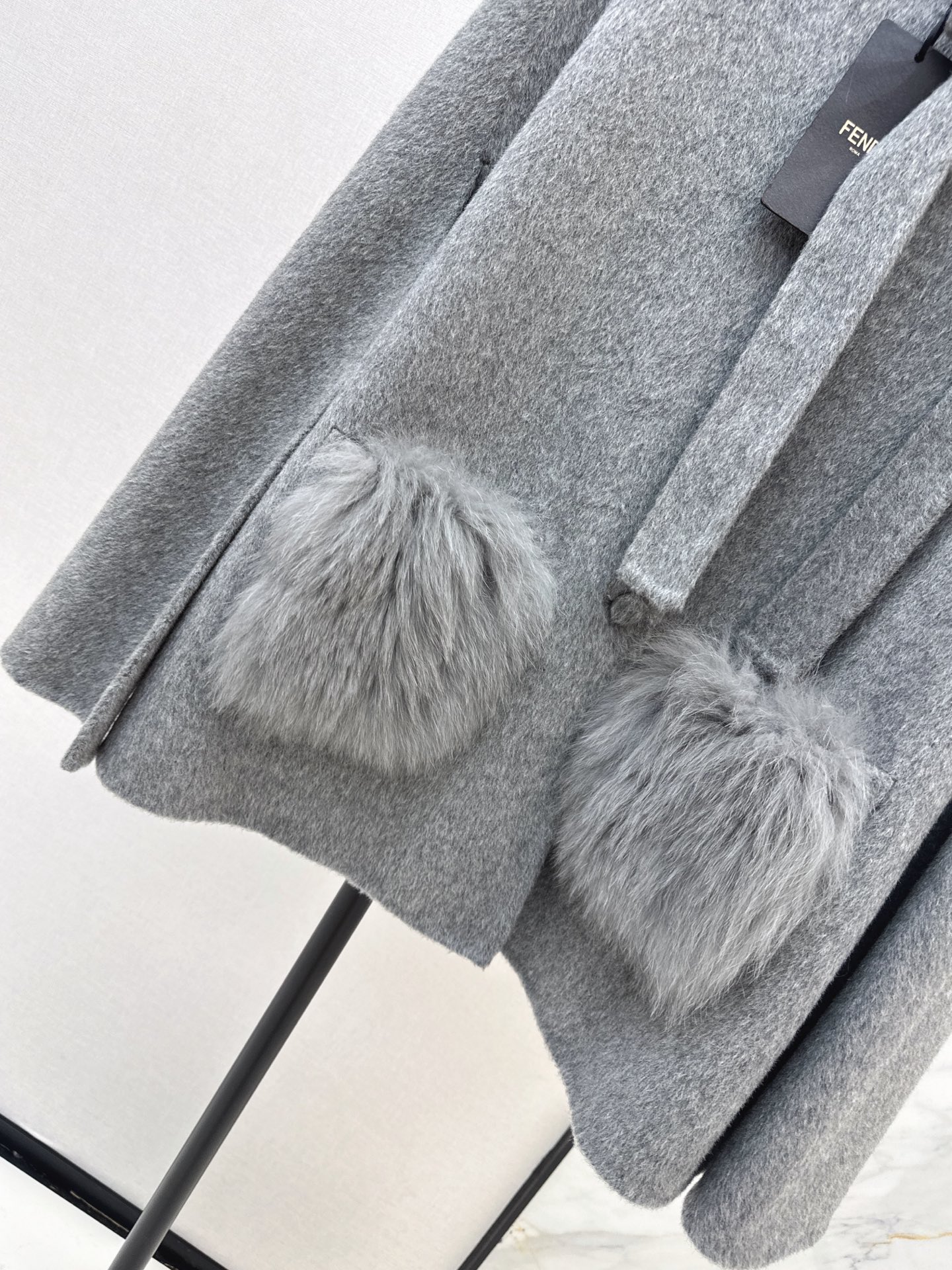 Fen 26fw woolen cape jacket