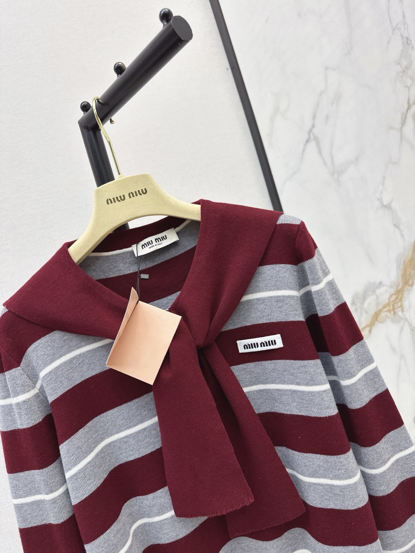 Miu 26fw stripe knitwear