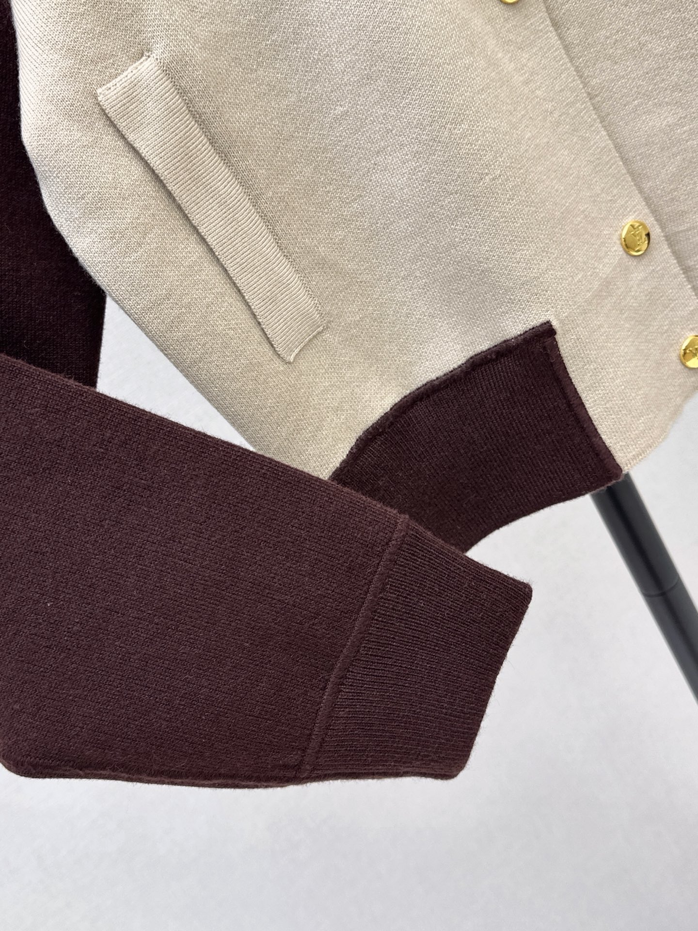 Loui 26fw contract knit bomber jacket