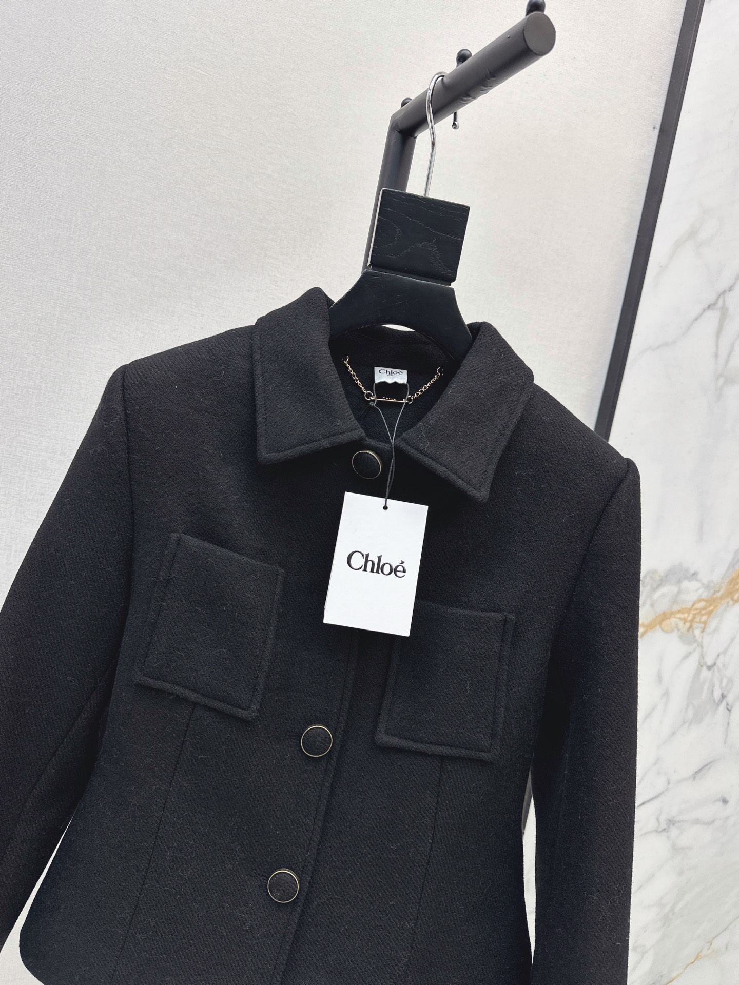Chol 26fw wasit-clining cropped jacket