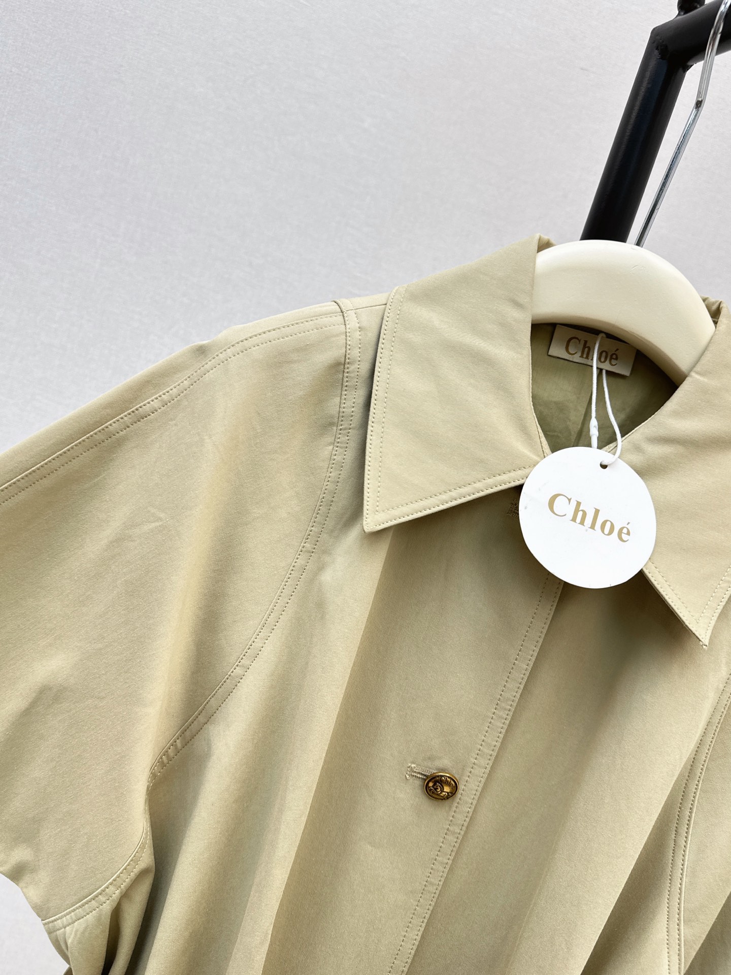 Chol 26fw belted cropped trench coats