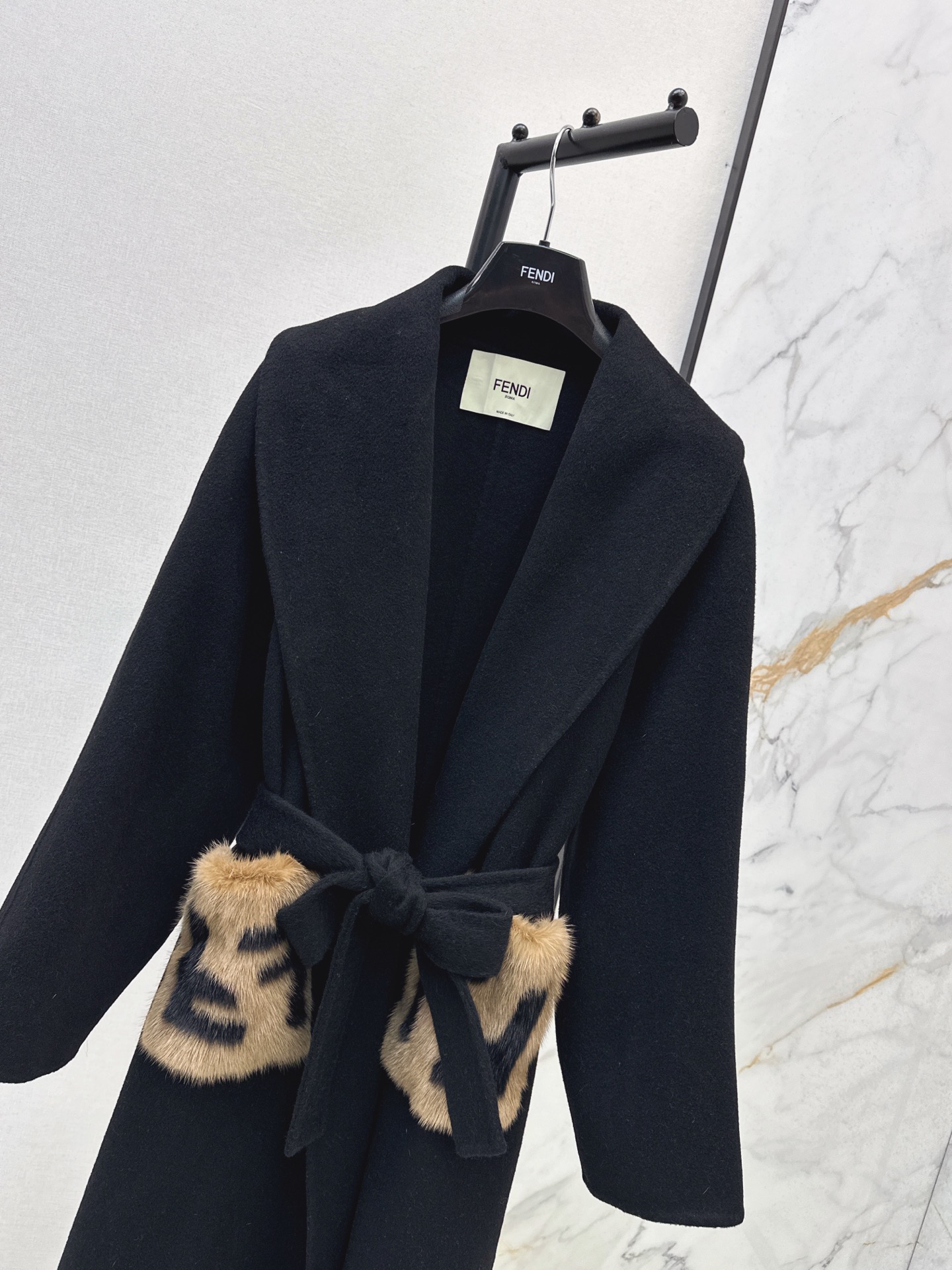 Fen 26fw woolen overcoats