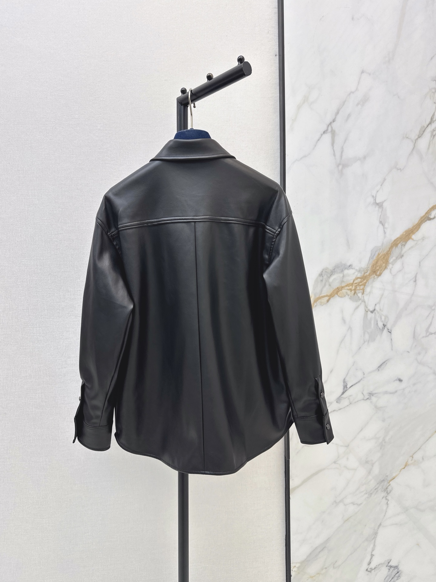 Loui 26fw pu leather shirt jacket