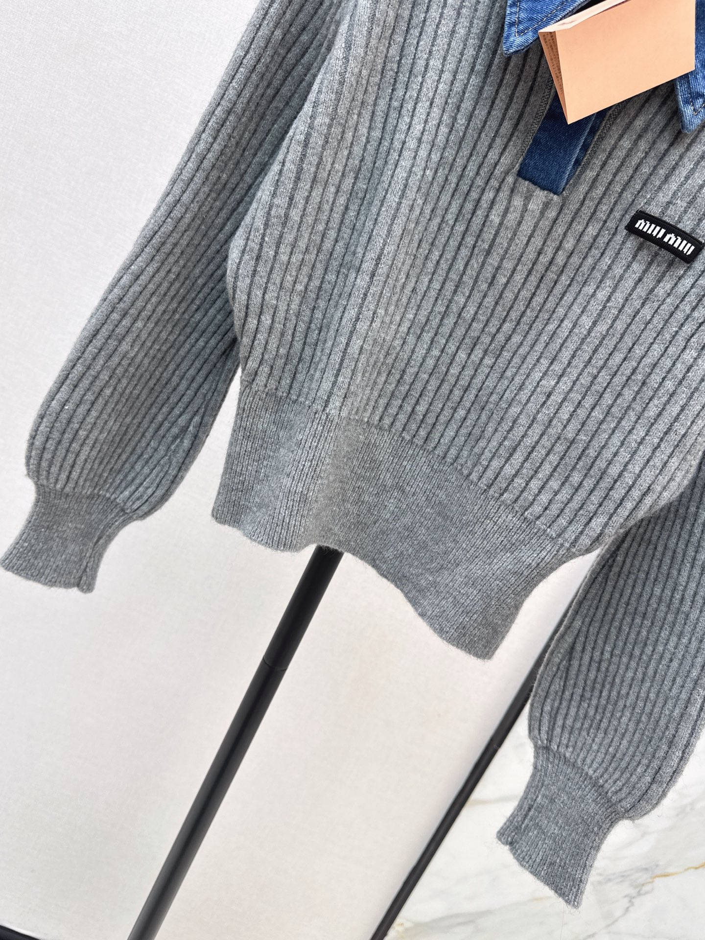 Miu 26fw 2in1 knit sweater
