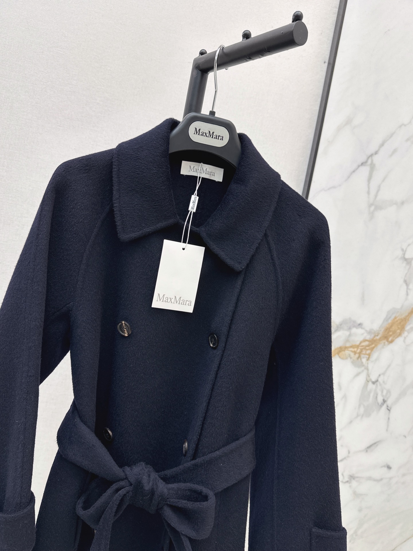 Max 26fw belted double button overcoats