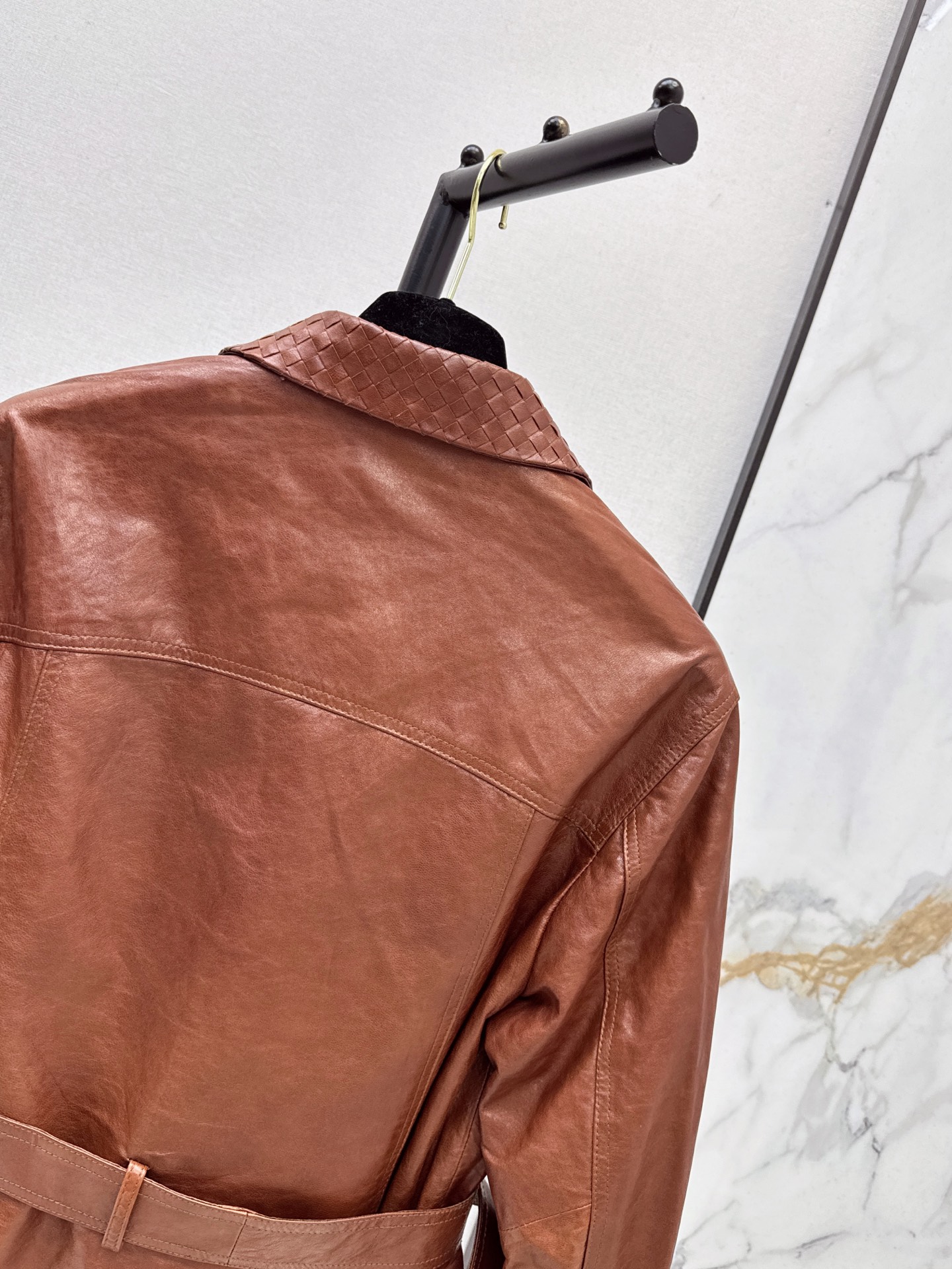 Bott 26fw belted leather jacket