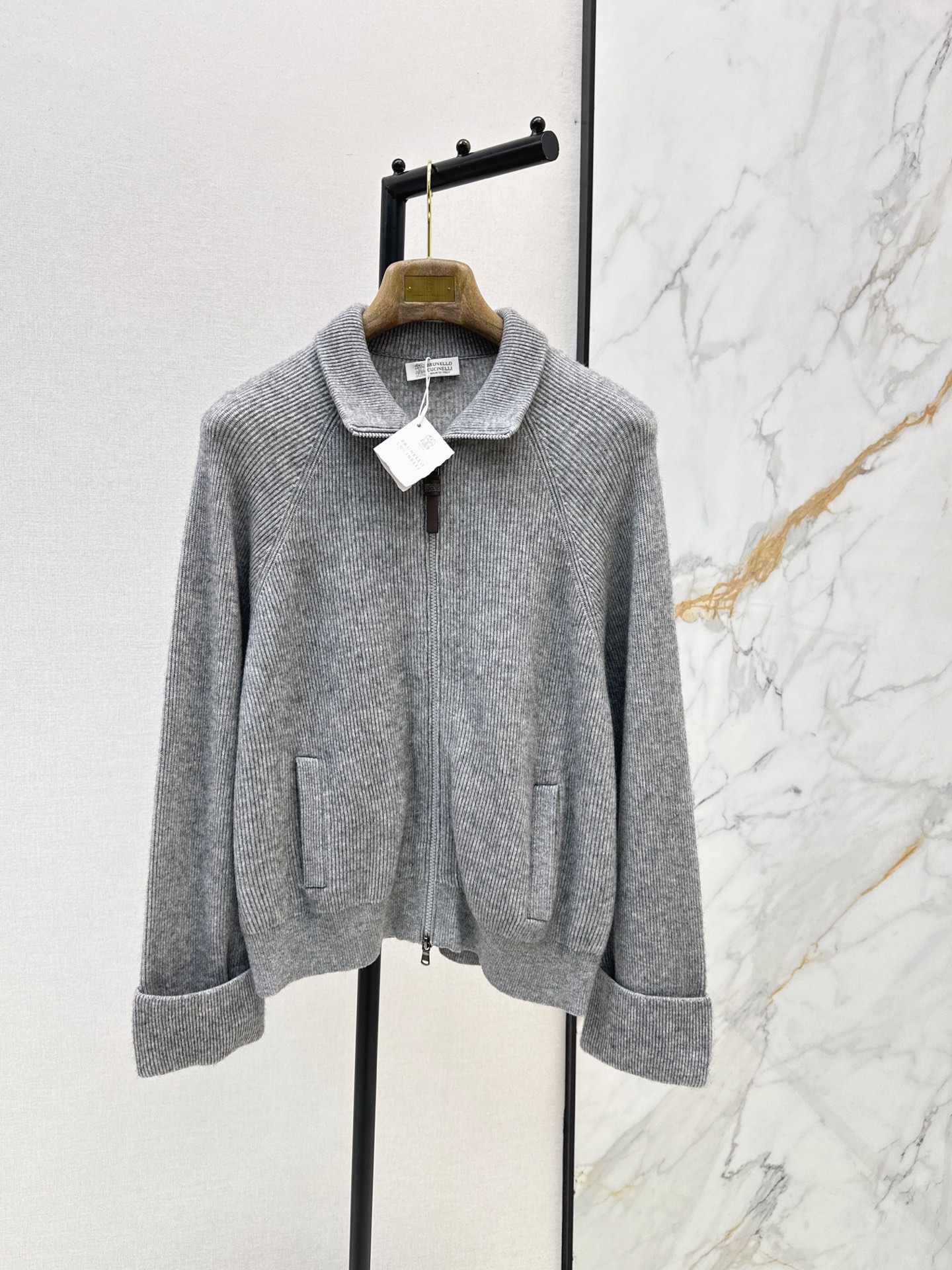 Brun 26fw cashmere knit jacket