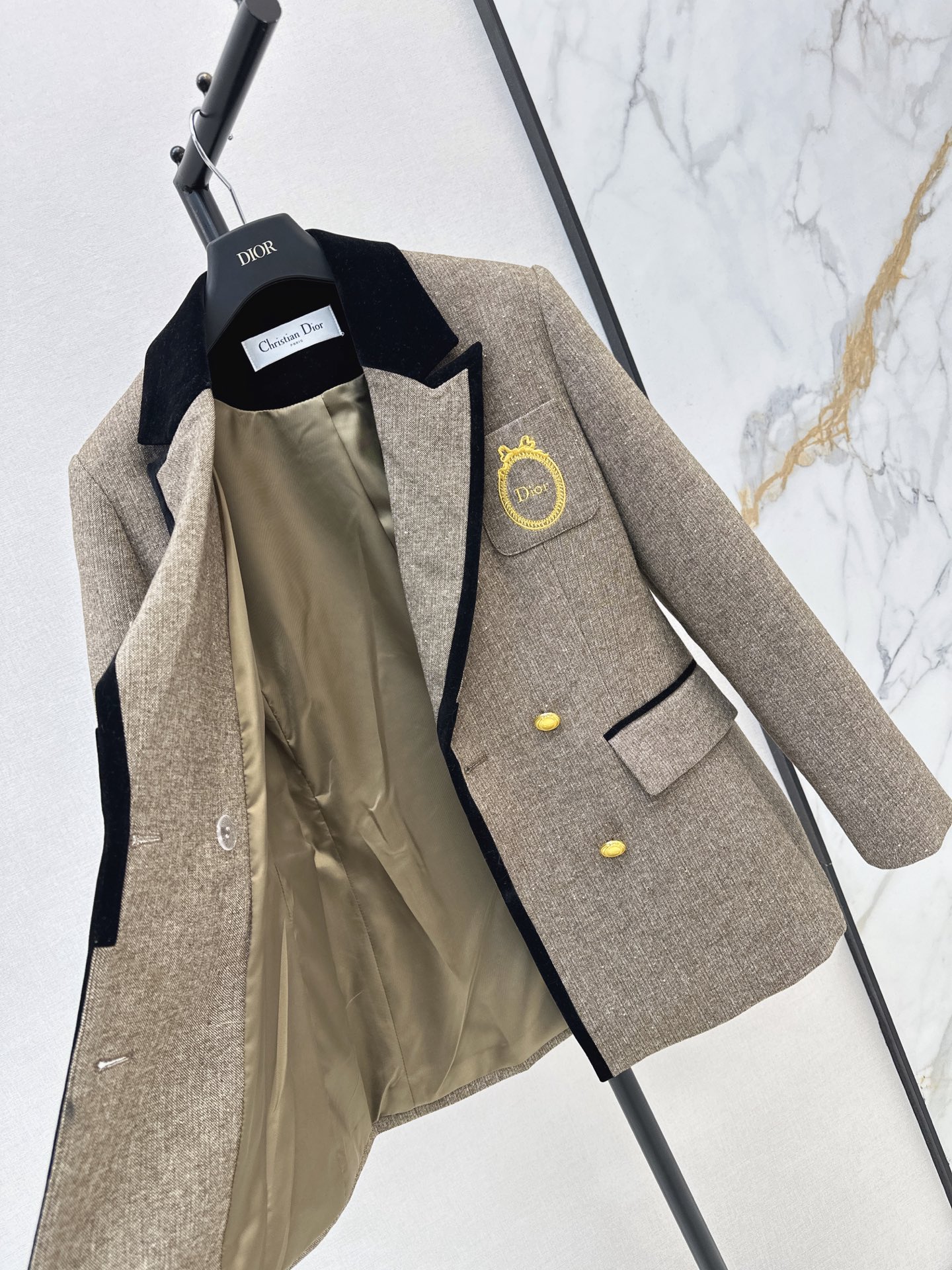 CD 26fw velvet trim blazer