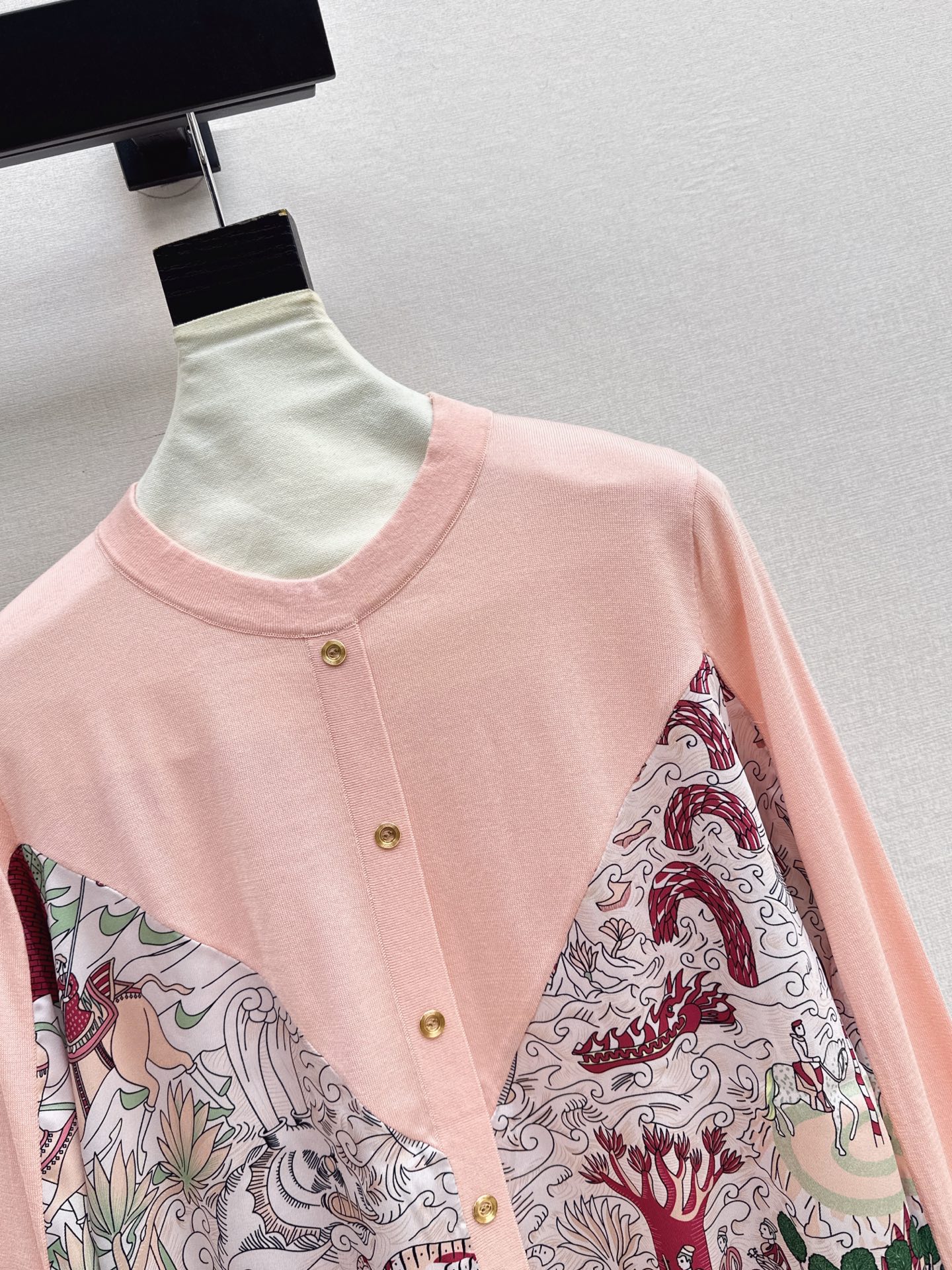 Her 26fw print knit cardigan