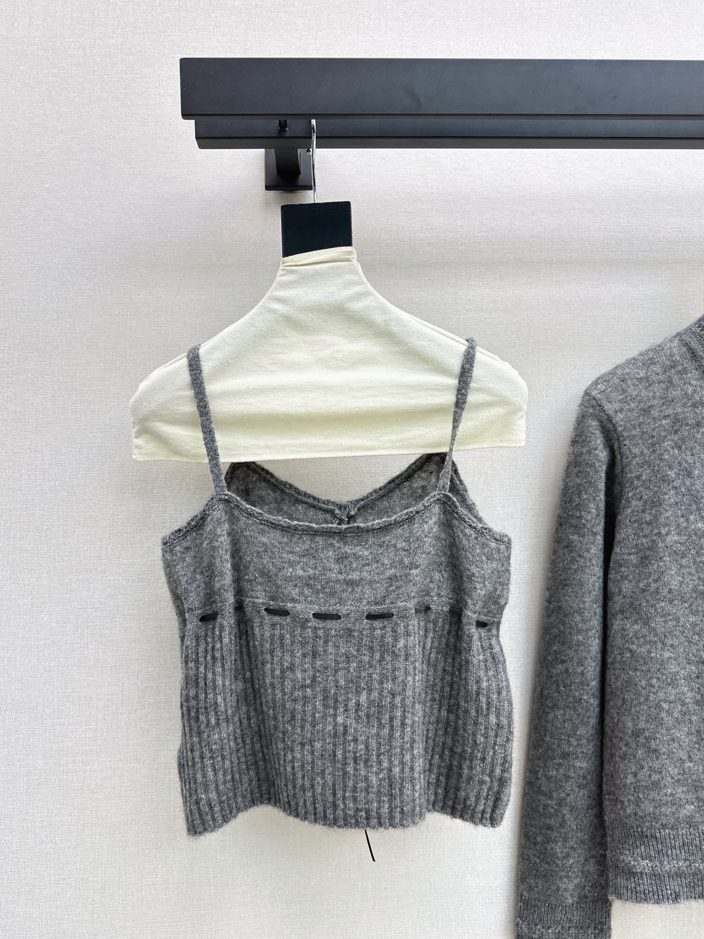ES 26fw wool knit vest cardigan sets