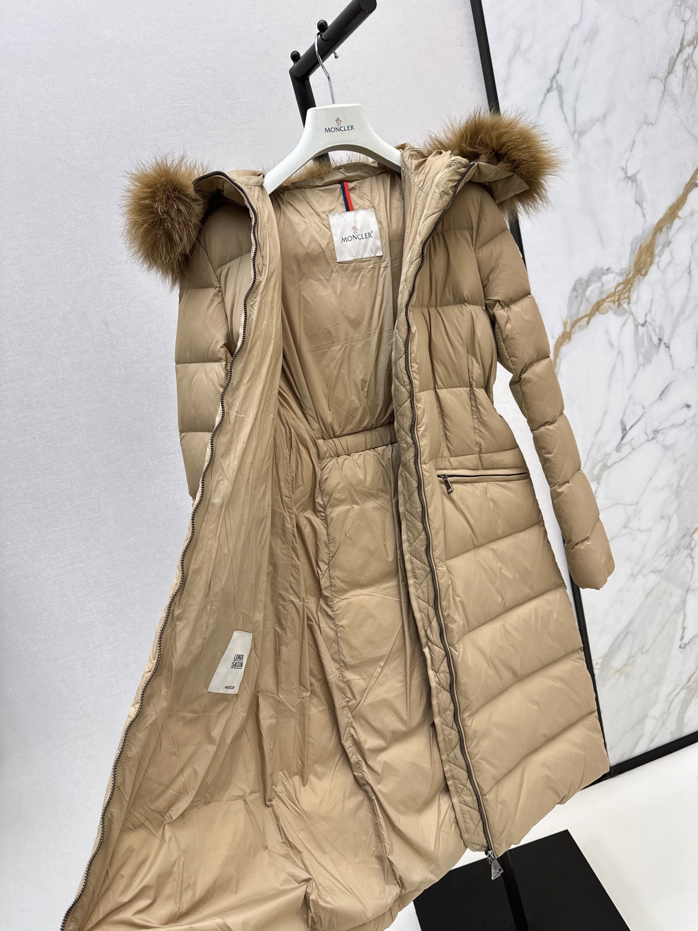 Monc 26fw hooded long down jacket