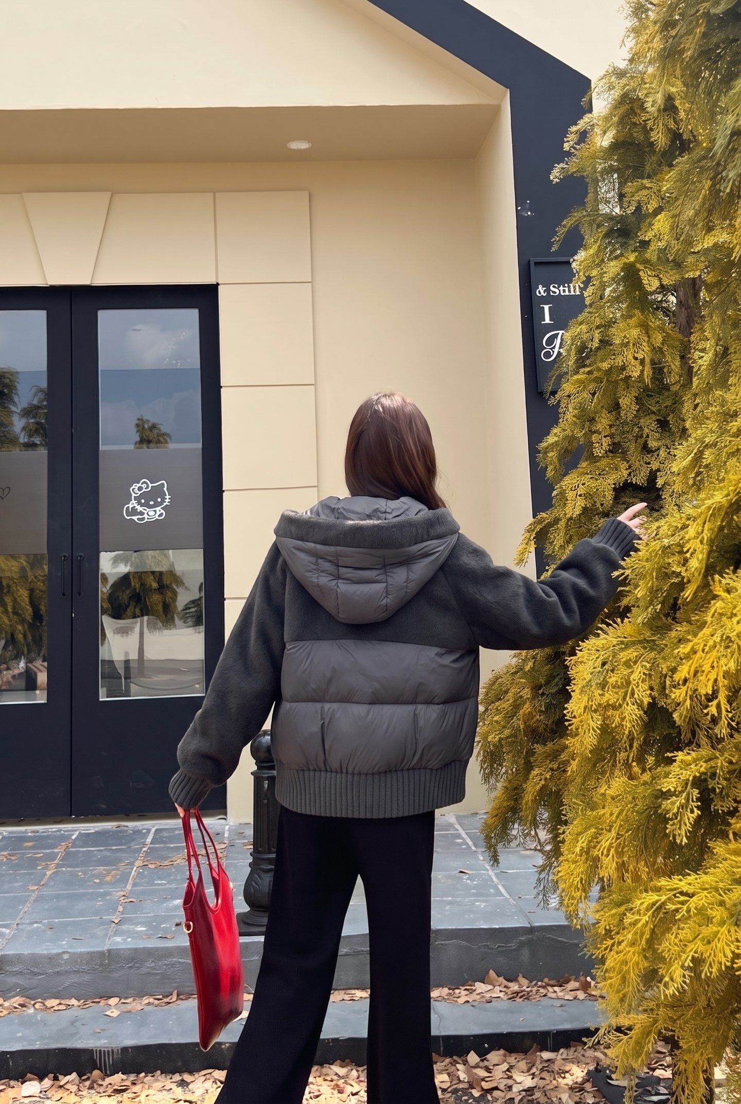 Max 26fw wool contract hooded down jacket