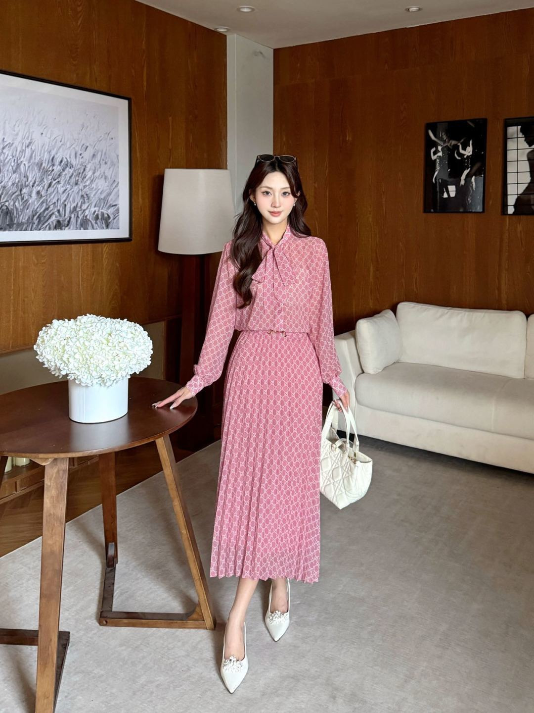Guc 26ss pleated skirt