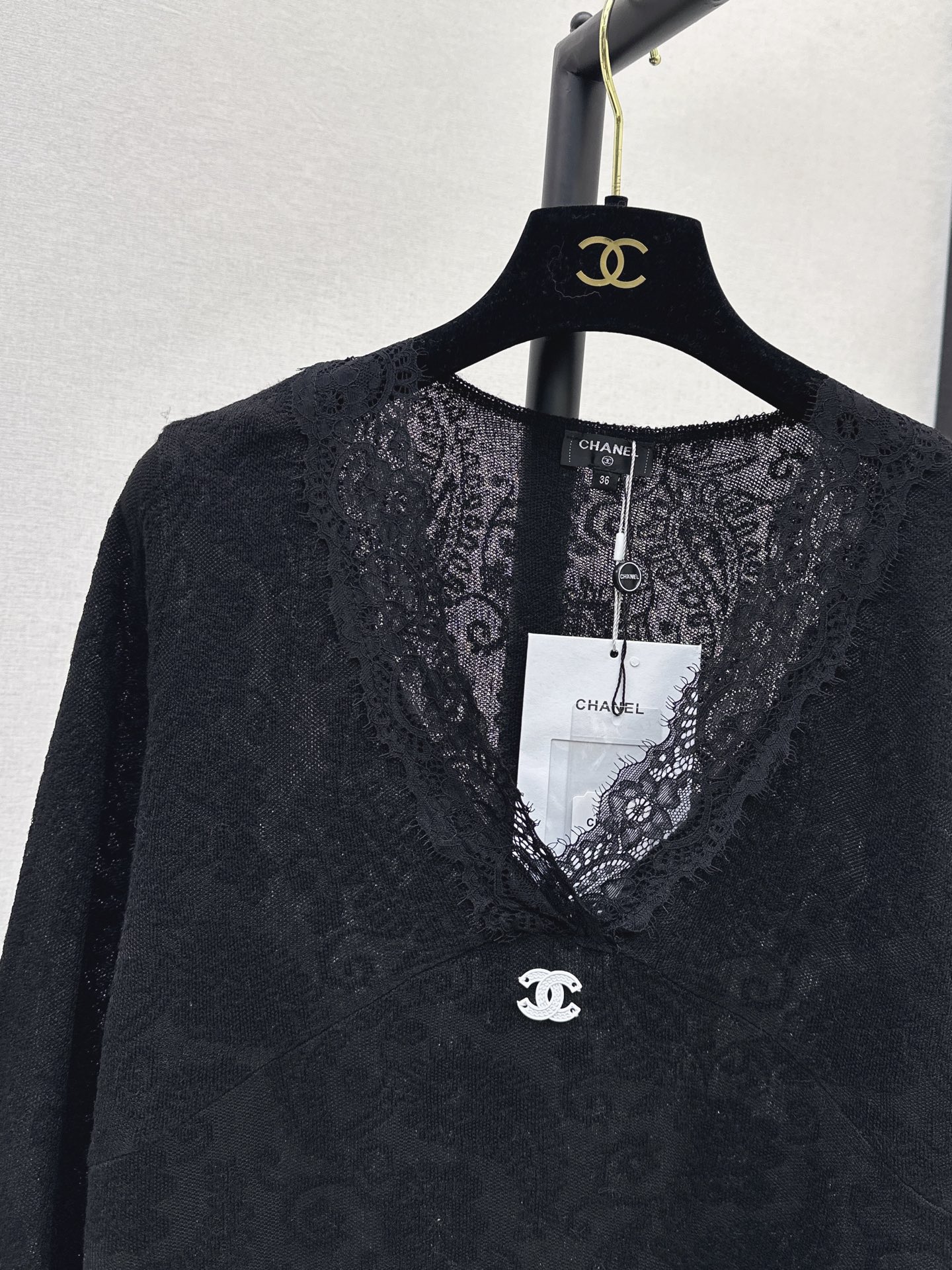 Chan 26fw lace jacquard basic tee