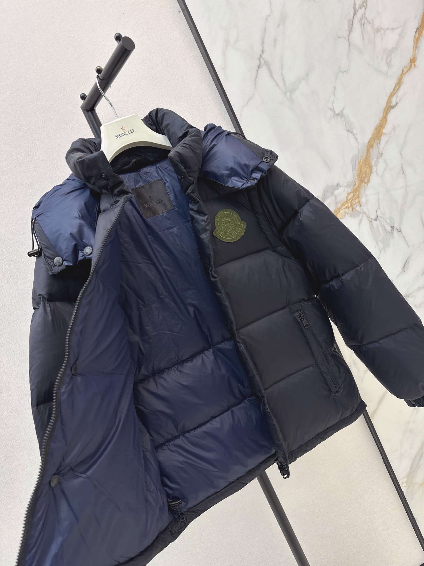 Monc 26fw detachable hooded down jacket