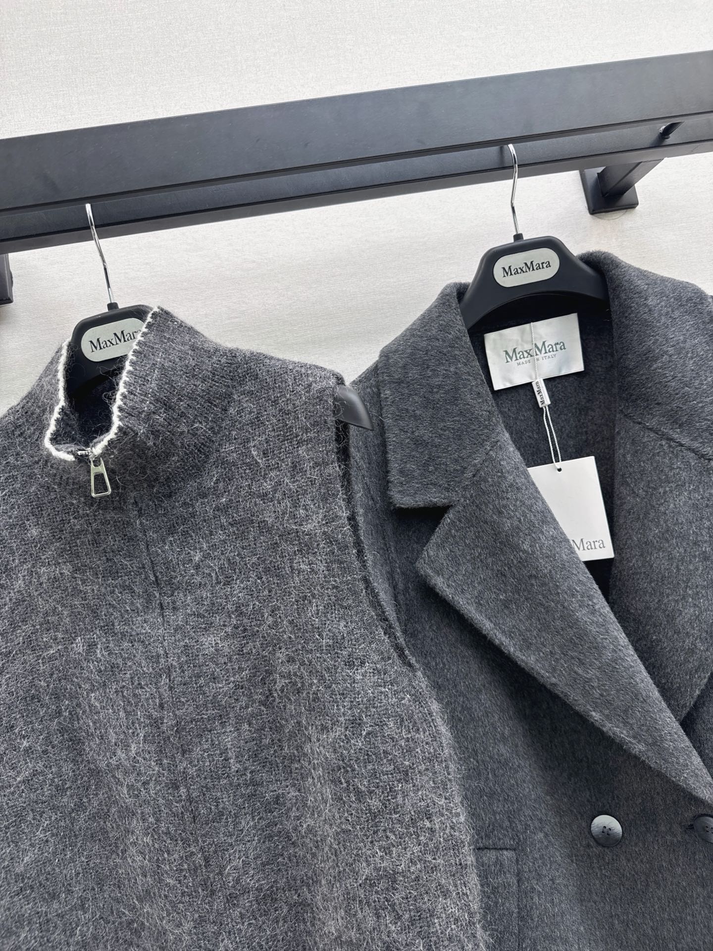 Max 26fw knit vest overcoats sets