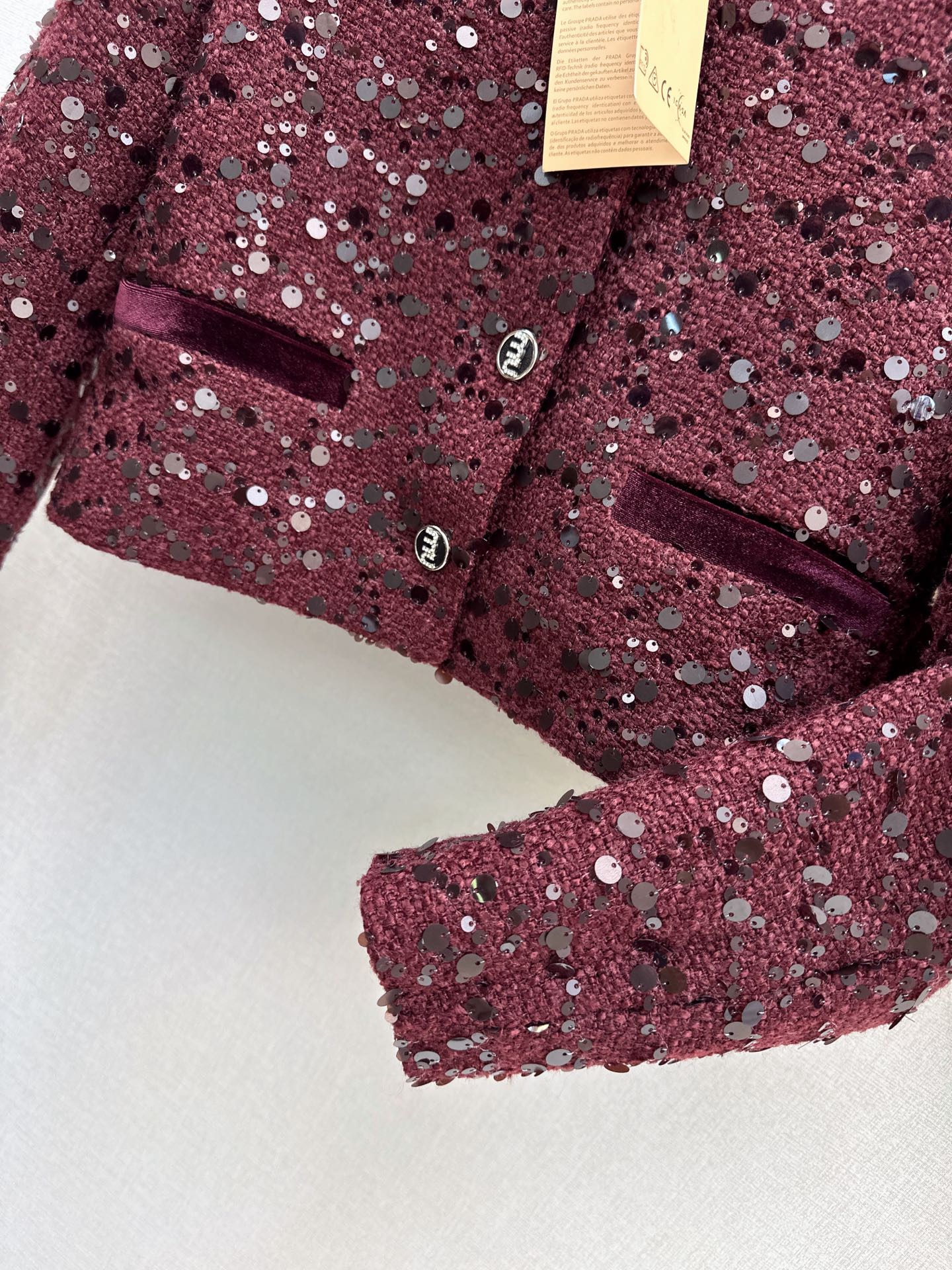 Chan 26fw tweed woven jacket A-line skirt sets
