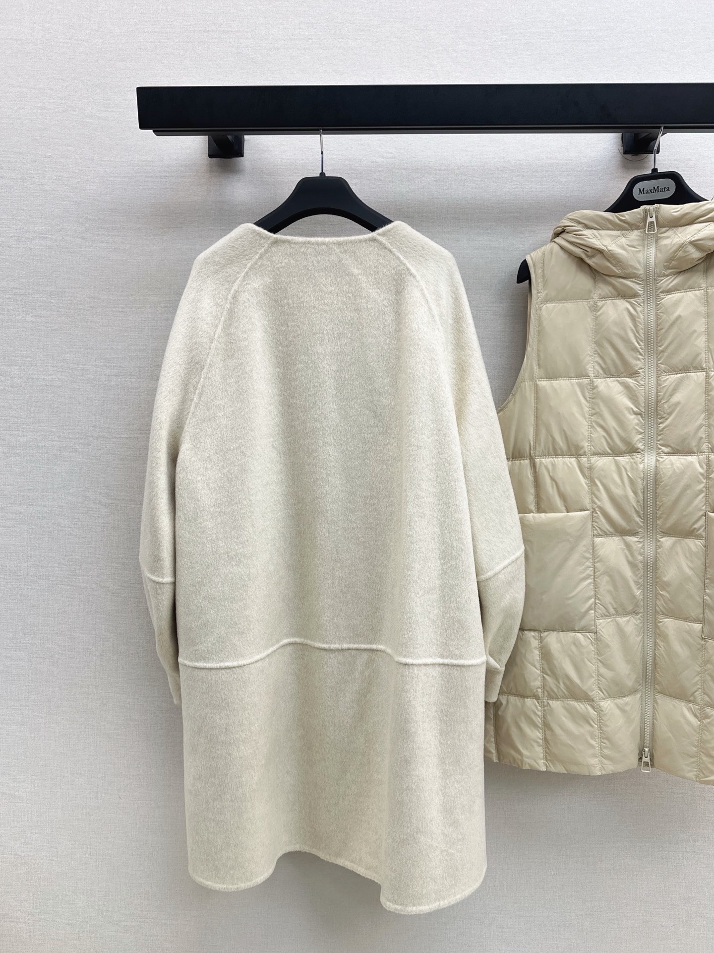 Max 26fw hooded down vest overcoats sets