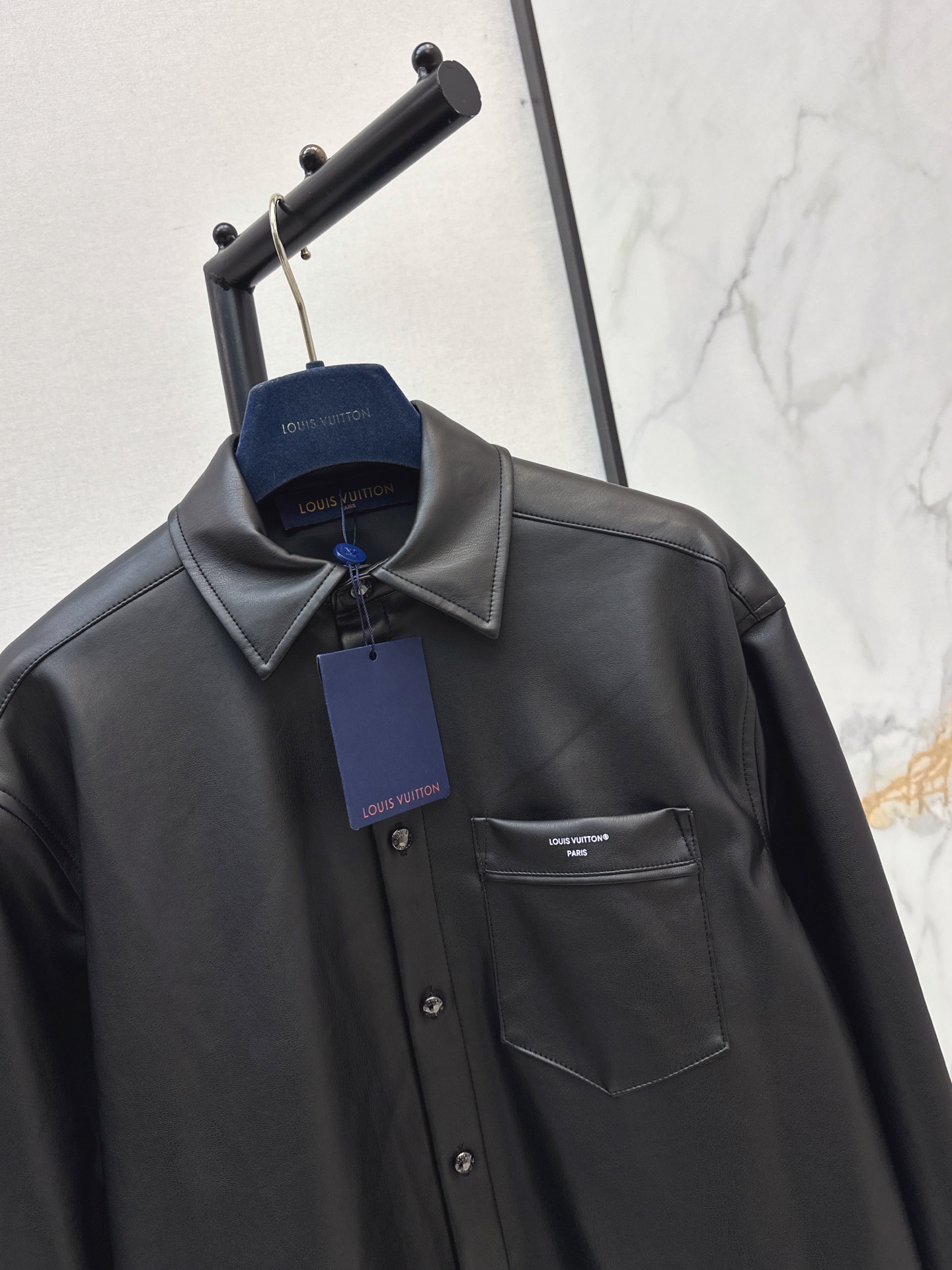Loui 26fw pu leather shirt jacket