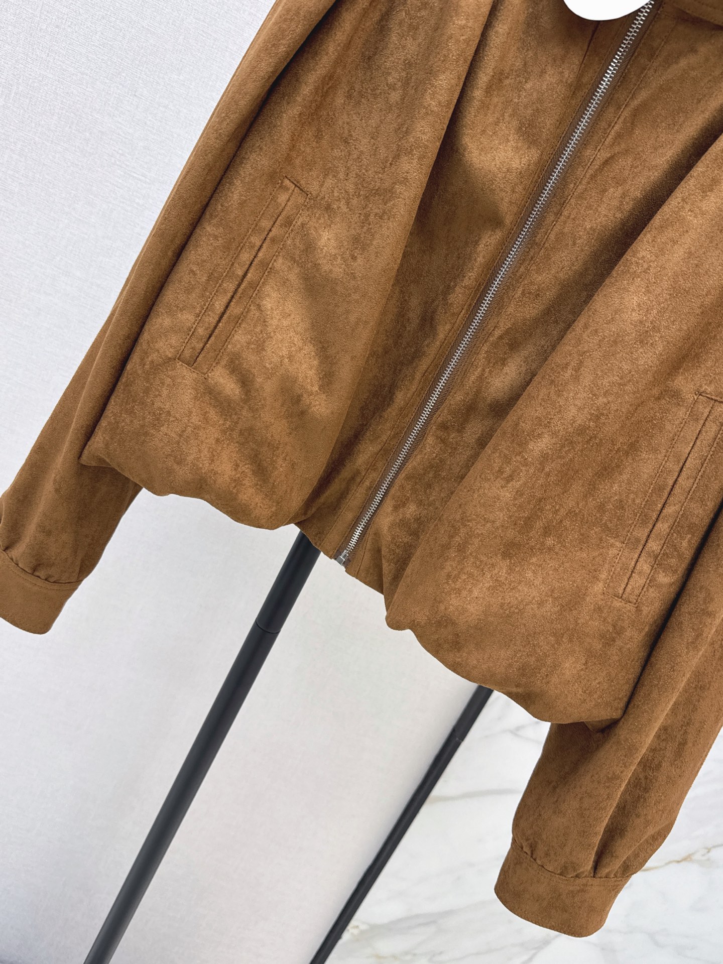 Chol 26fw suede fleece cropped jacket