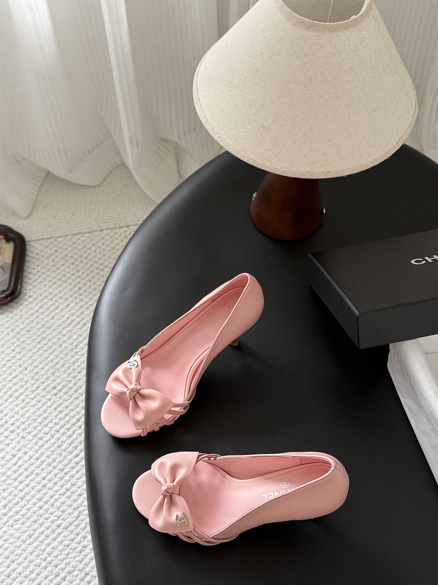 Chan 26ss peep toe heels
