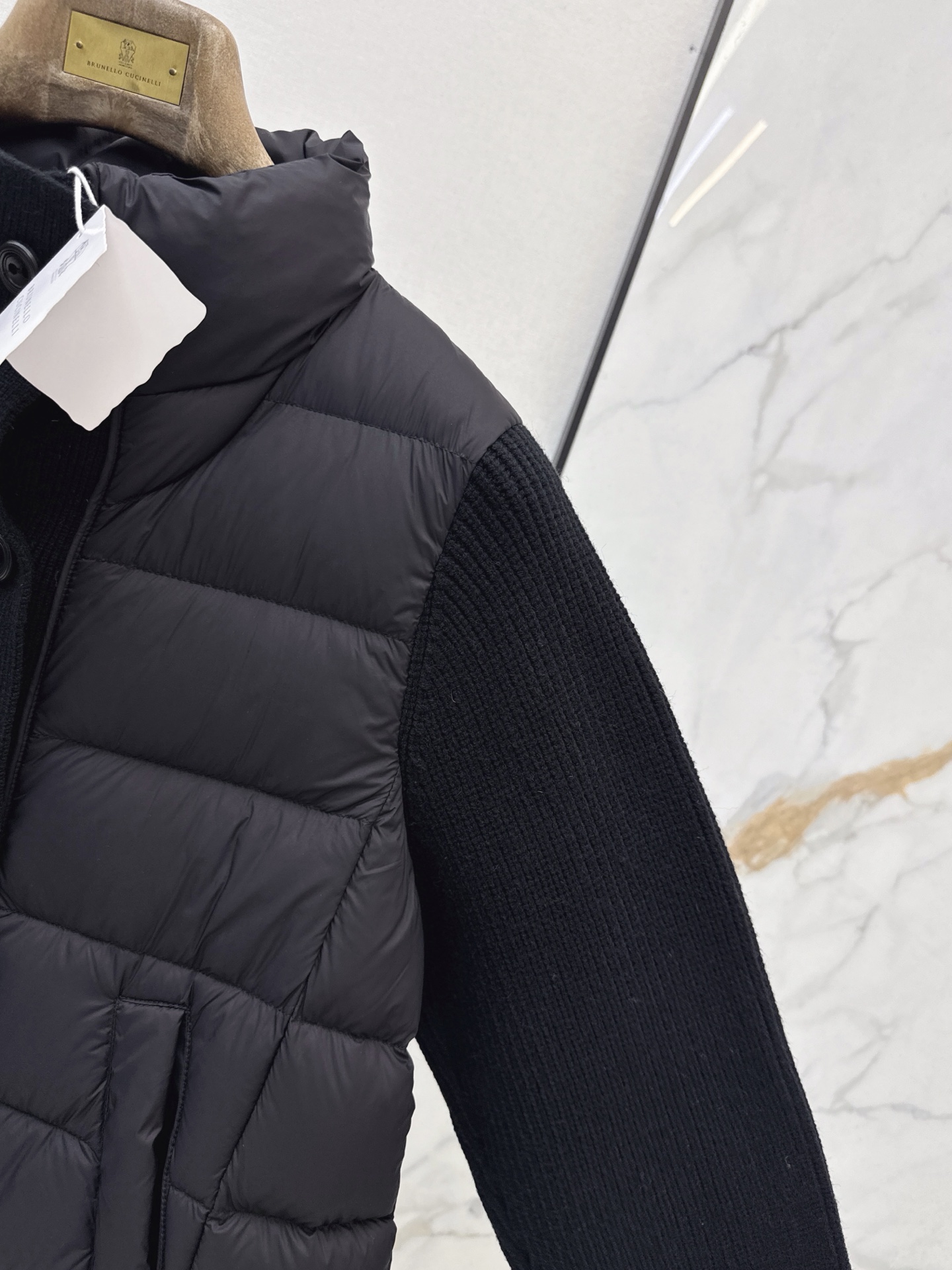 Brun 26fw wool contract down jacket