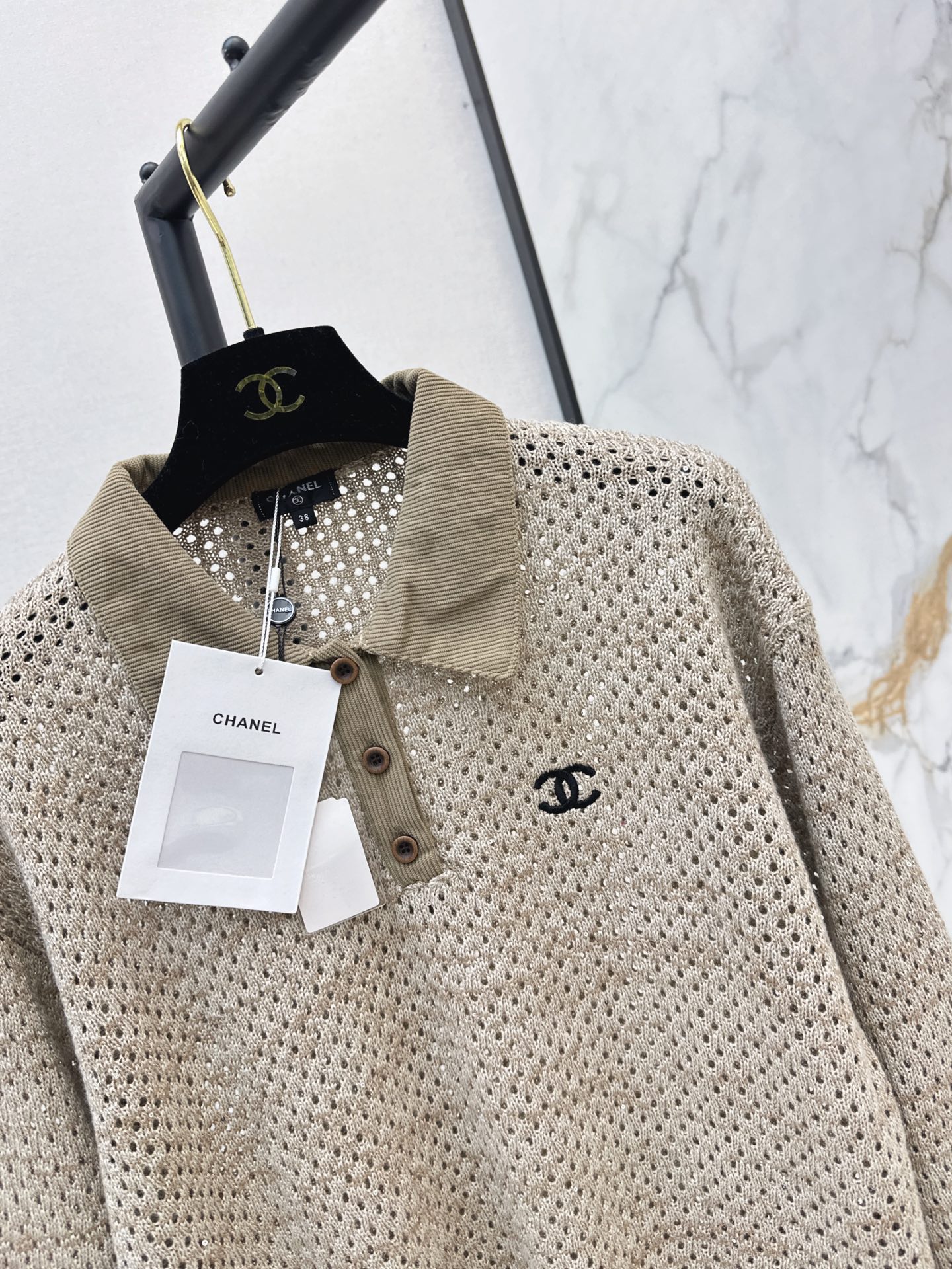 Chan 26fw hollow knit sweater