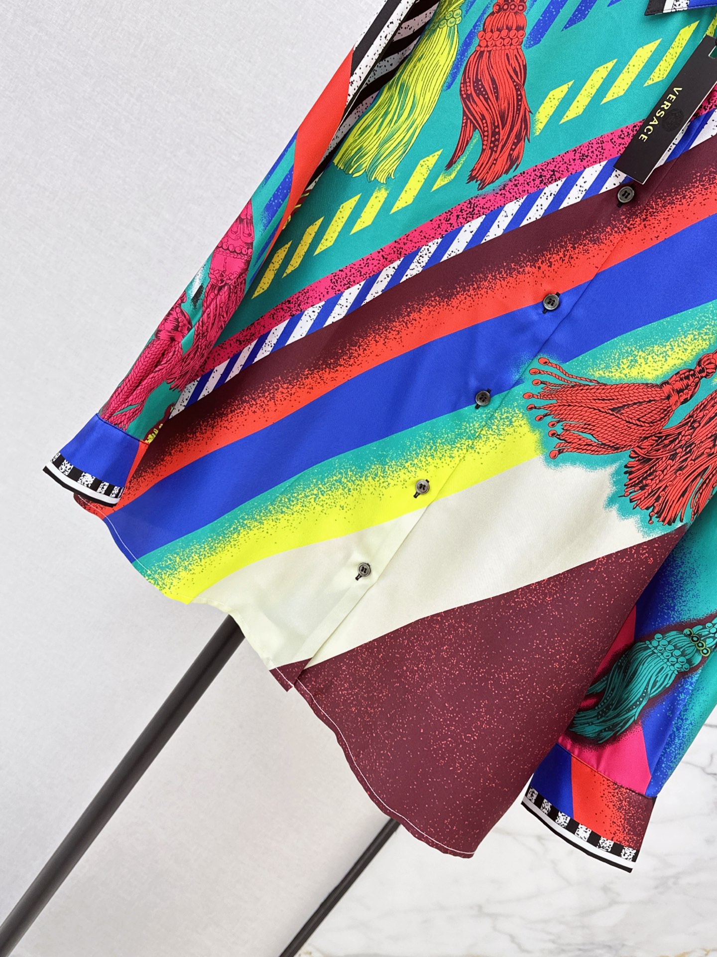 Ver 26fw print silk shirt