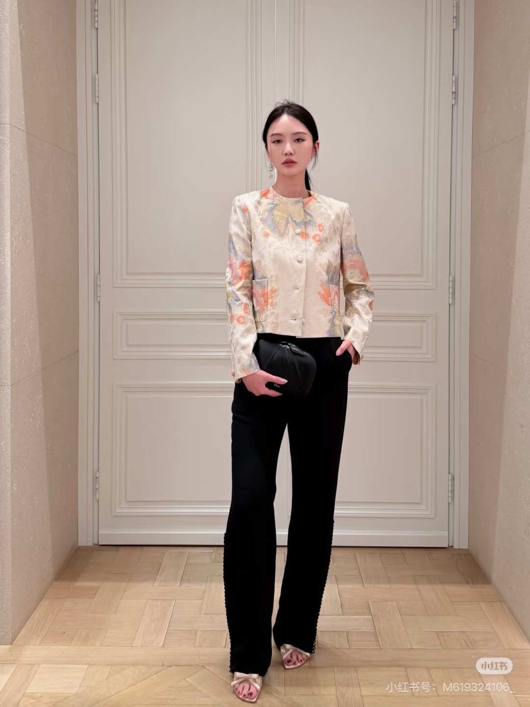 CD 26fw high-waist straight-leg pants