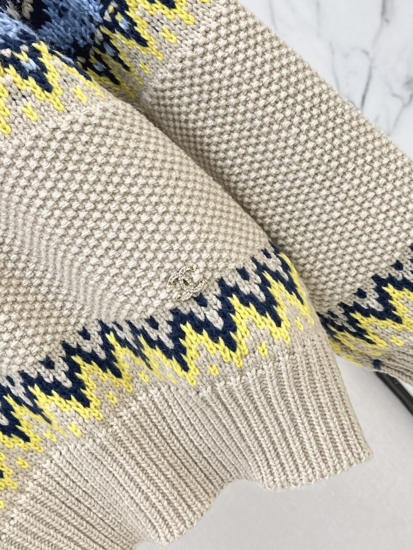 Chan 26fw fair isle jacquard sweater