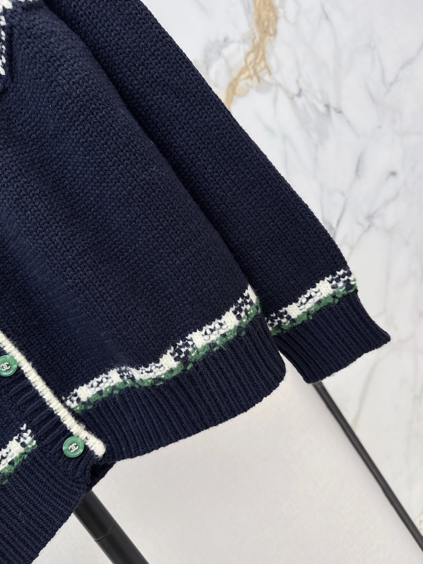 Chan 26fw fair isle knit cardigan