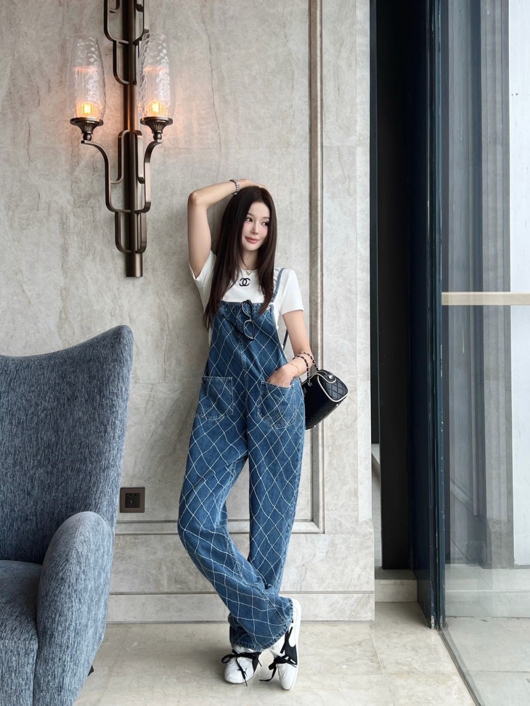 Chan 26fw denim jumpsuit
