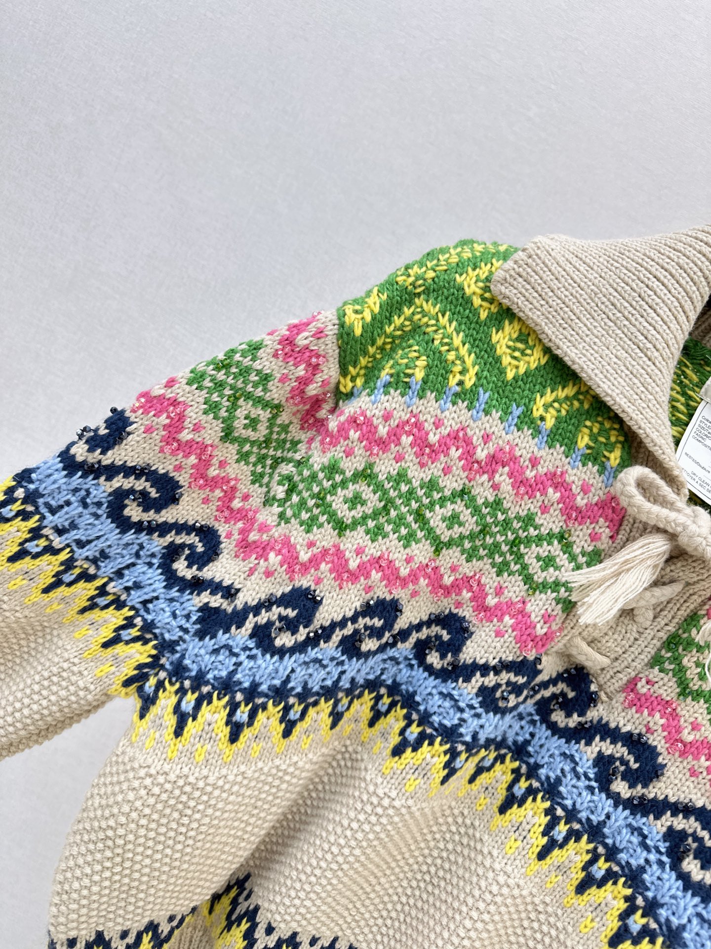 Chan 26fw fair isle jacquard sweater