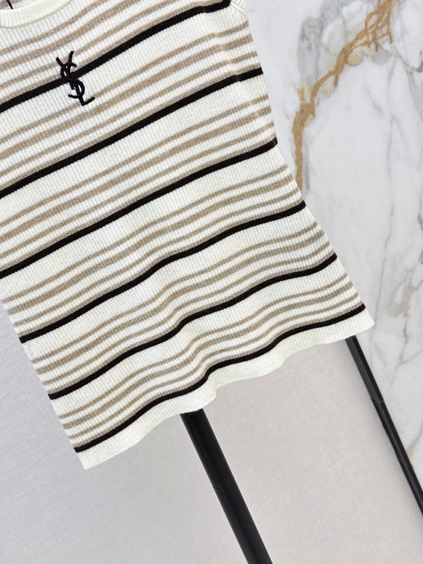 Sain 26fw stripe knit vest