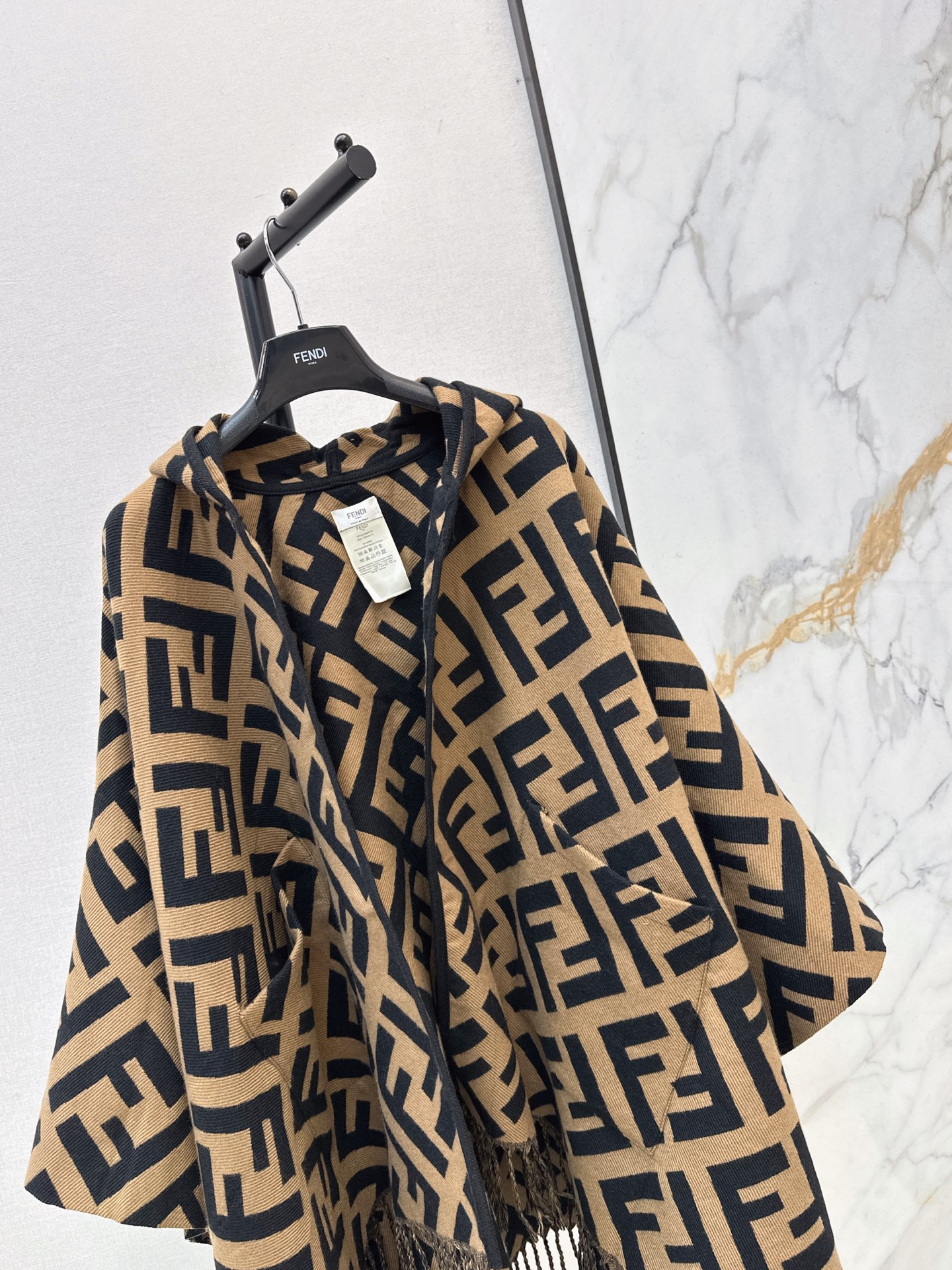 Fen 26fw cashmere hooded shawls cape