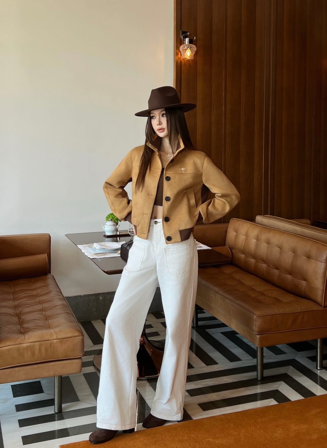 CD 26fw suede fleece zipper jacket