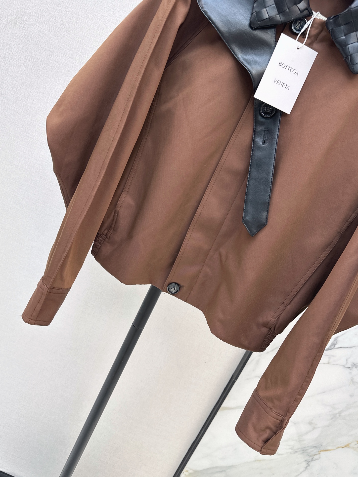 Bott 26fw woven neck cropped jacket