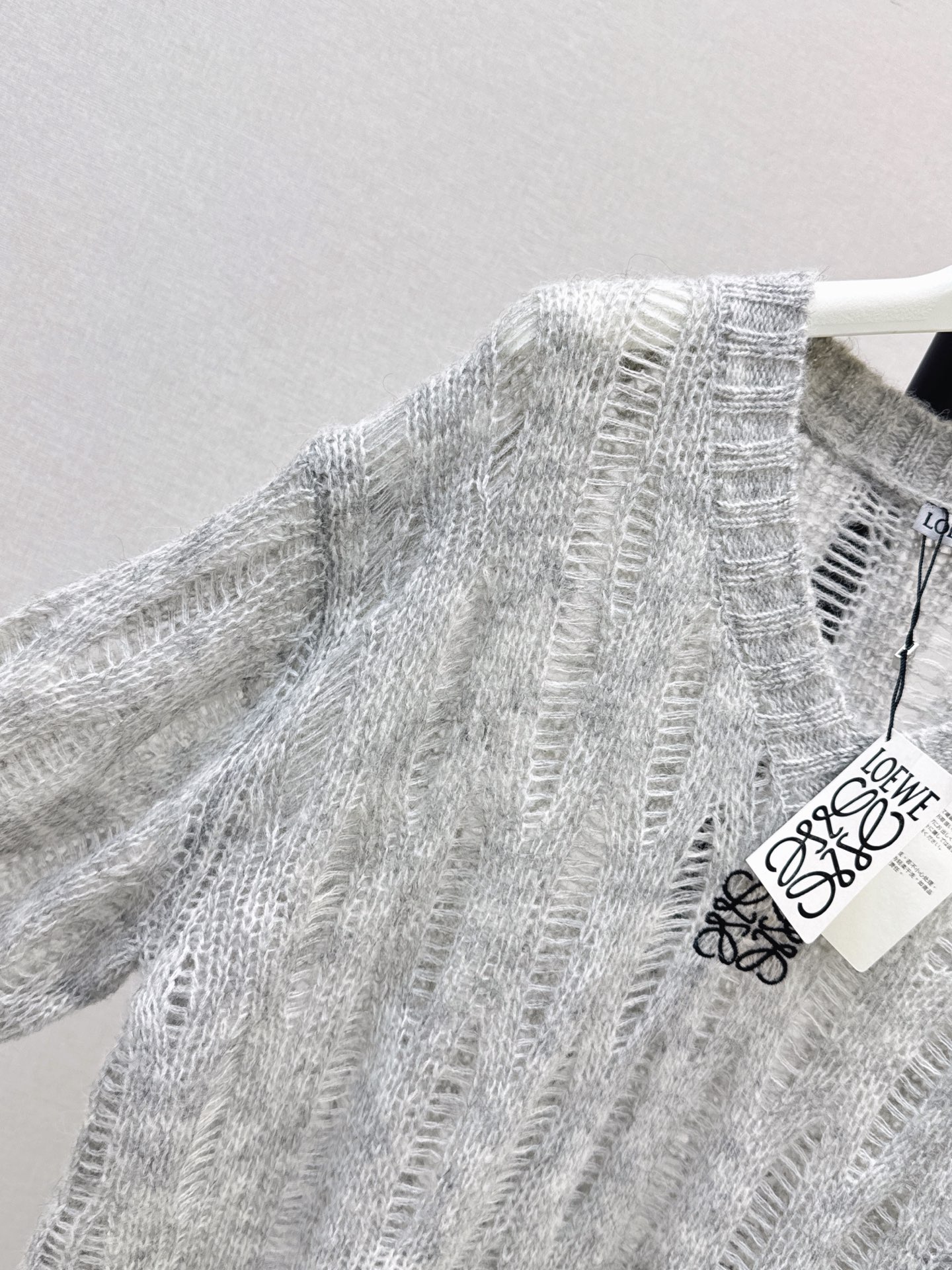 Loe 26fw hollow knit sweater