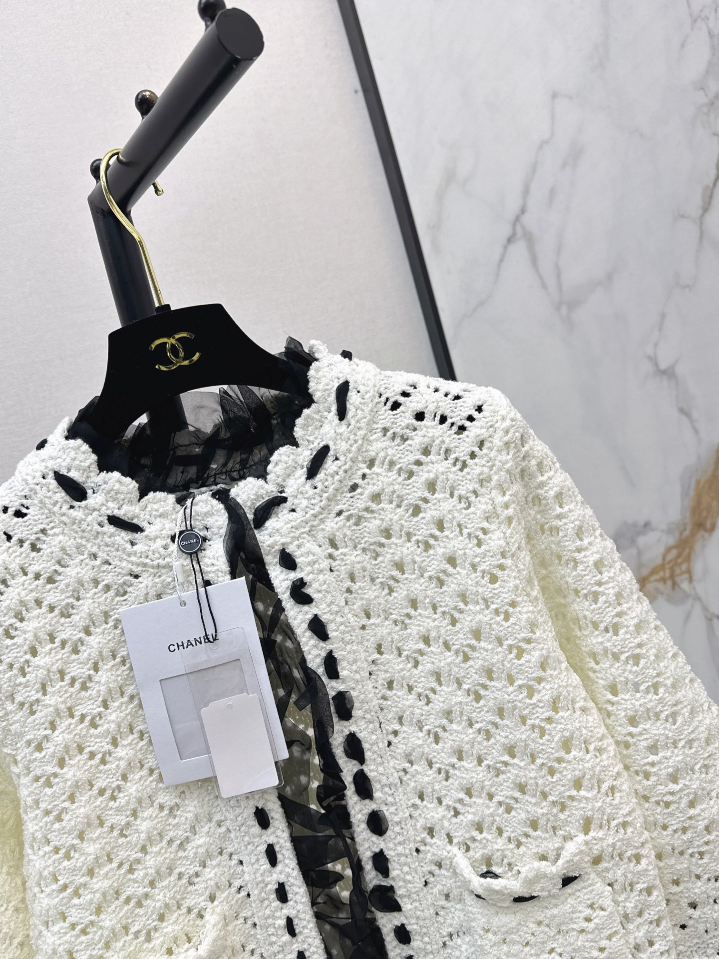 Chan 26fw hollow knit cardigan