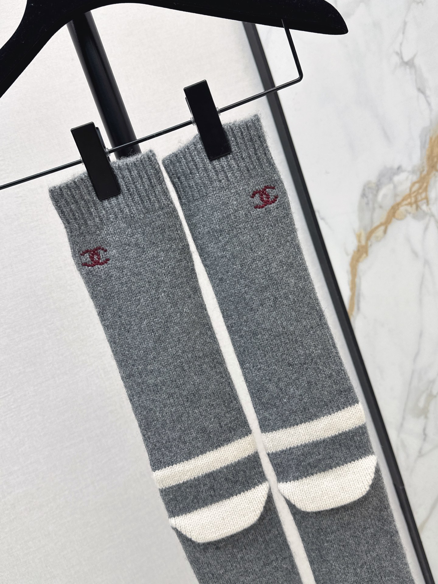 Chan 26fw cashmere knit stocking