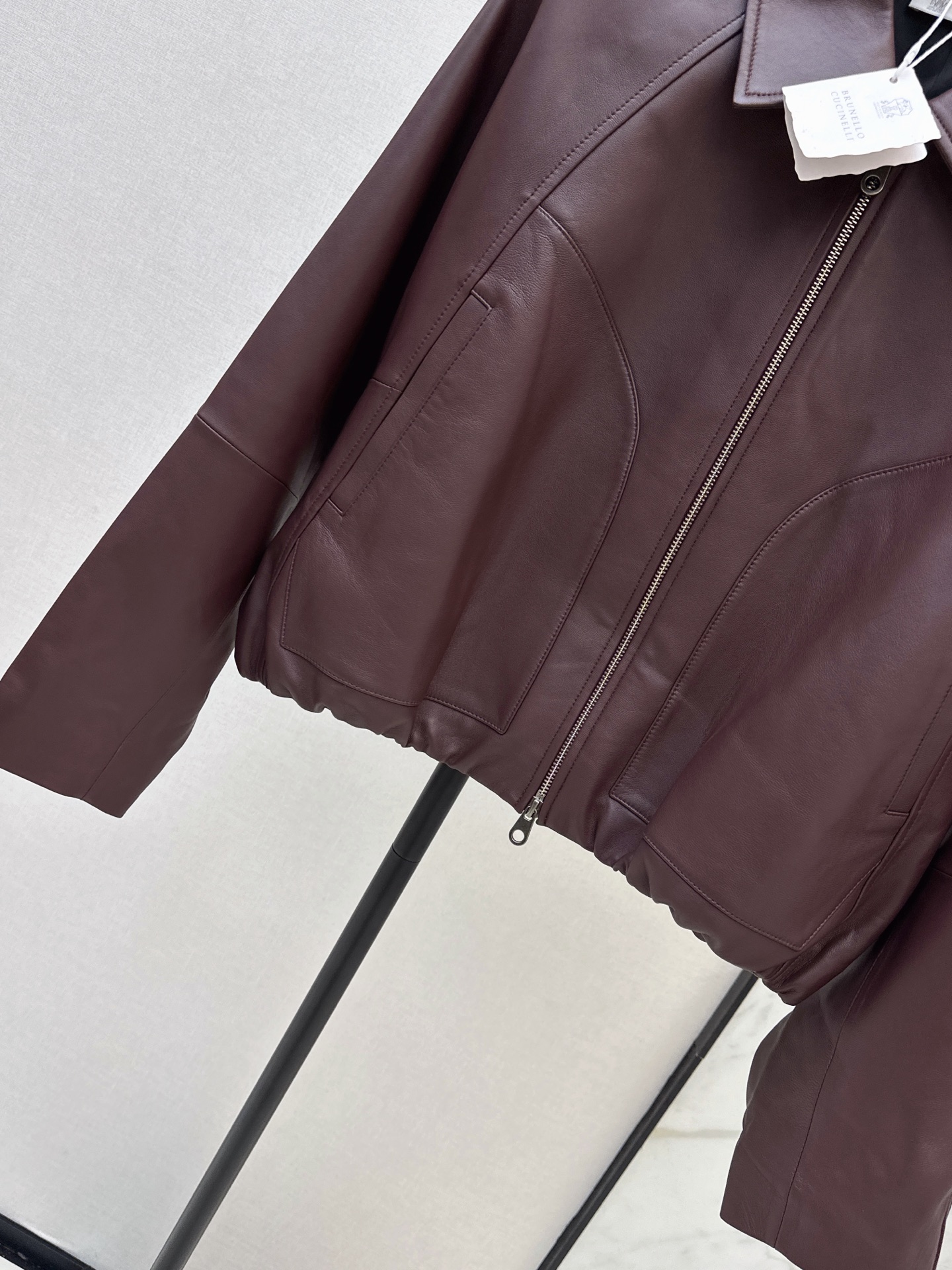 Brun 26fw leather jacket