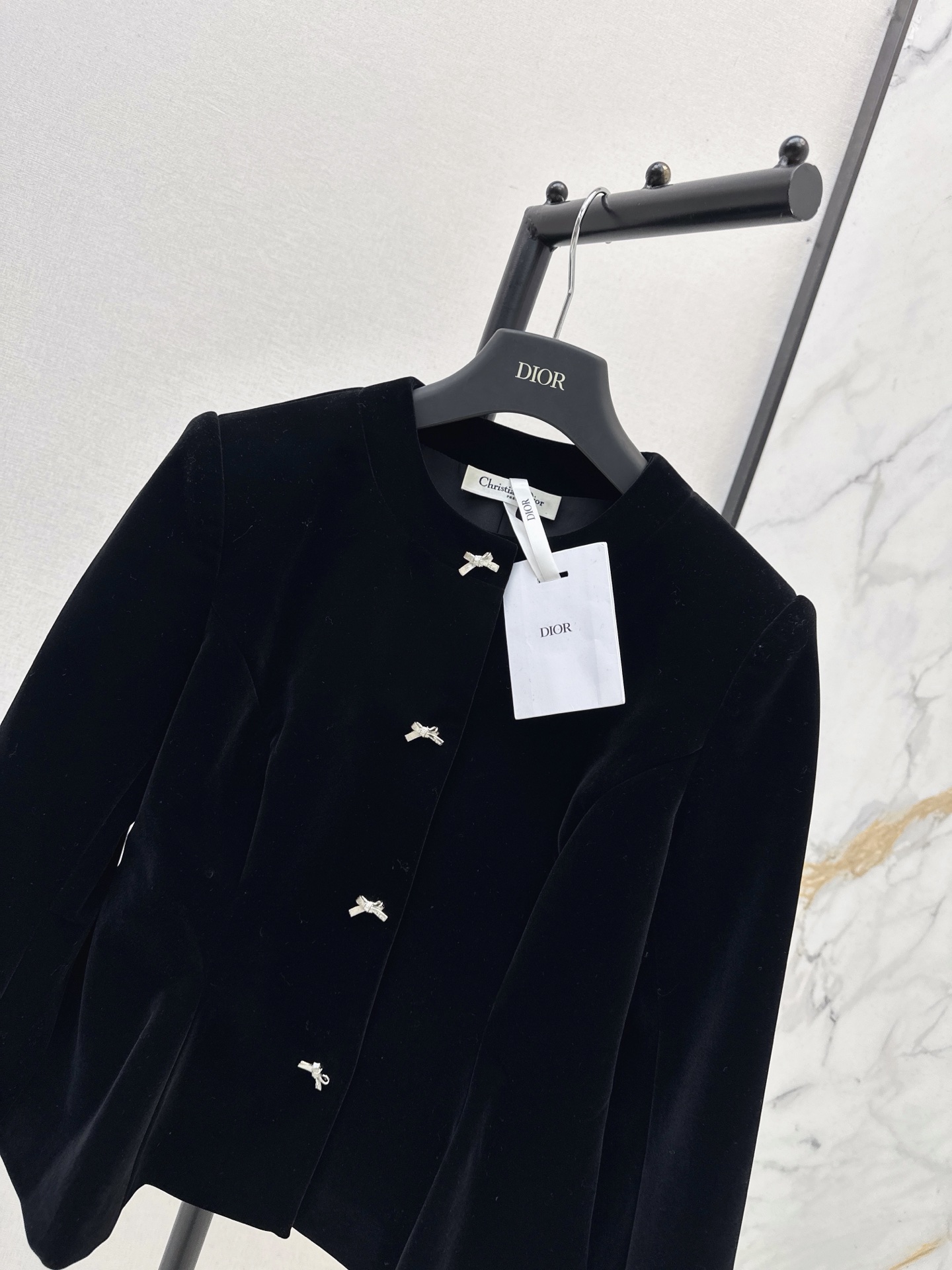 CD 26fw cropped velvet jacket