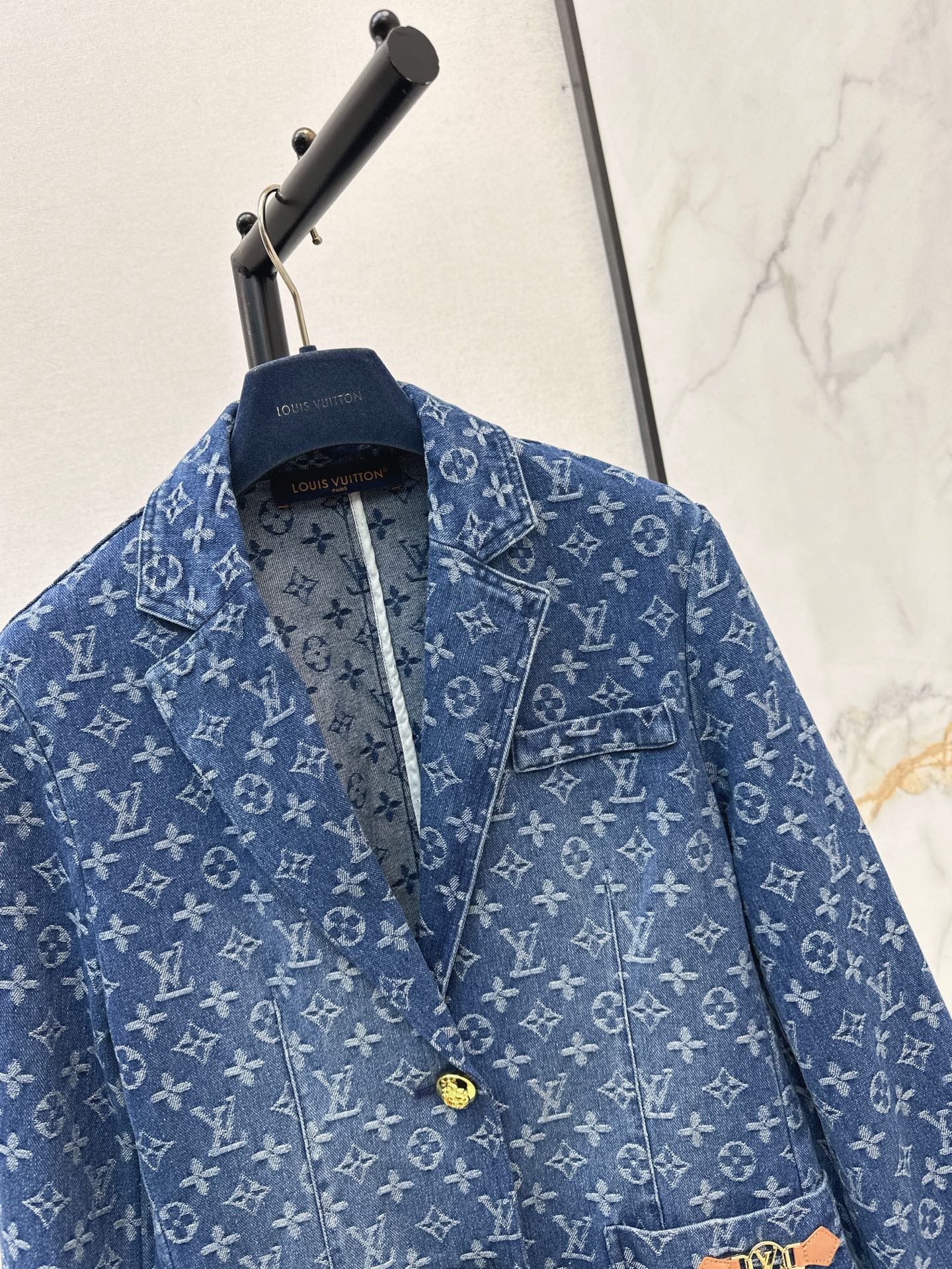 Loui 26fw print denim jacket